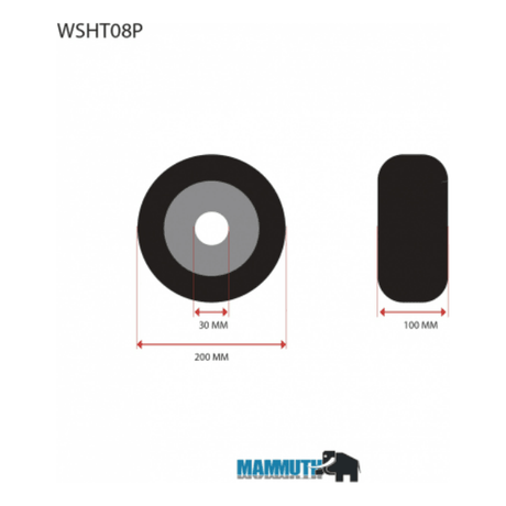 MAMMUTH Loses Rad 200 x 100mm PU Schwerlastrolle Rolle WSHT08P - Tools.de TP Profishop GmbH