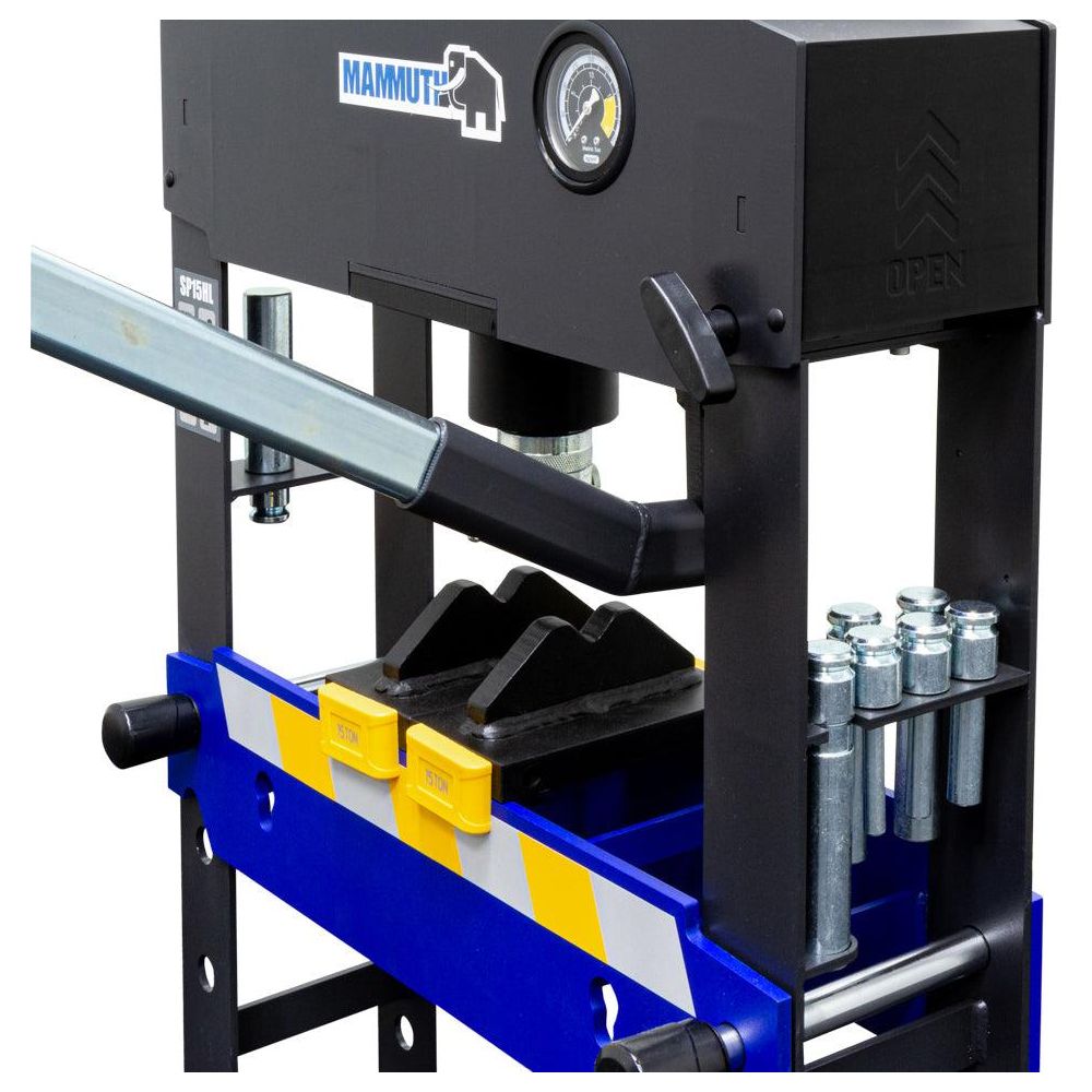 MAMMUTH Werkstattpresse 15 Tonnen Tischpresse Hydraulikpresse Handpumpe Manuell SP15HL - Tools.de TP Profishop GmbH