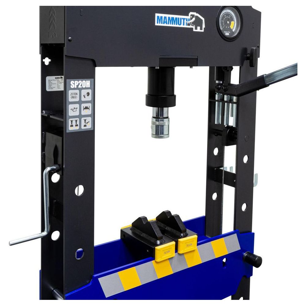 MAMMUTH Werkstattpresse 20 Tonnen Hyraulikpresse Handpumpe Manuell SP20H - Tools.de TP Profishop GmbH