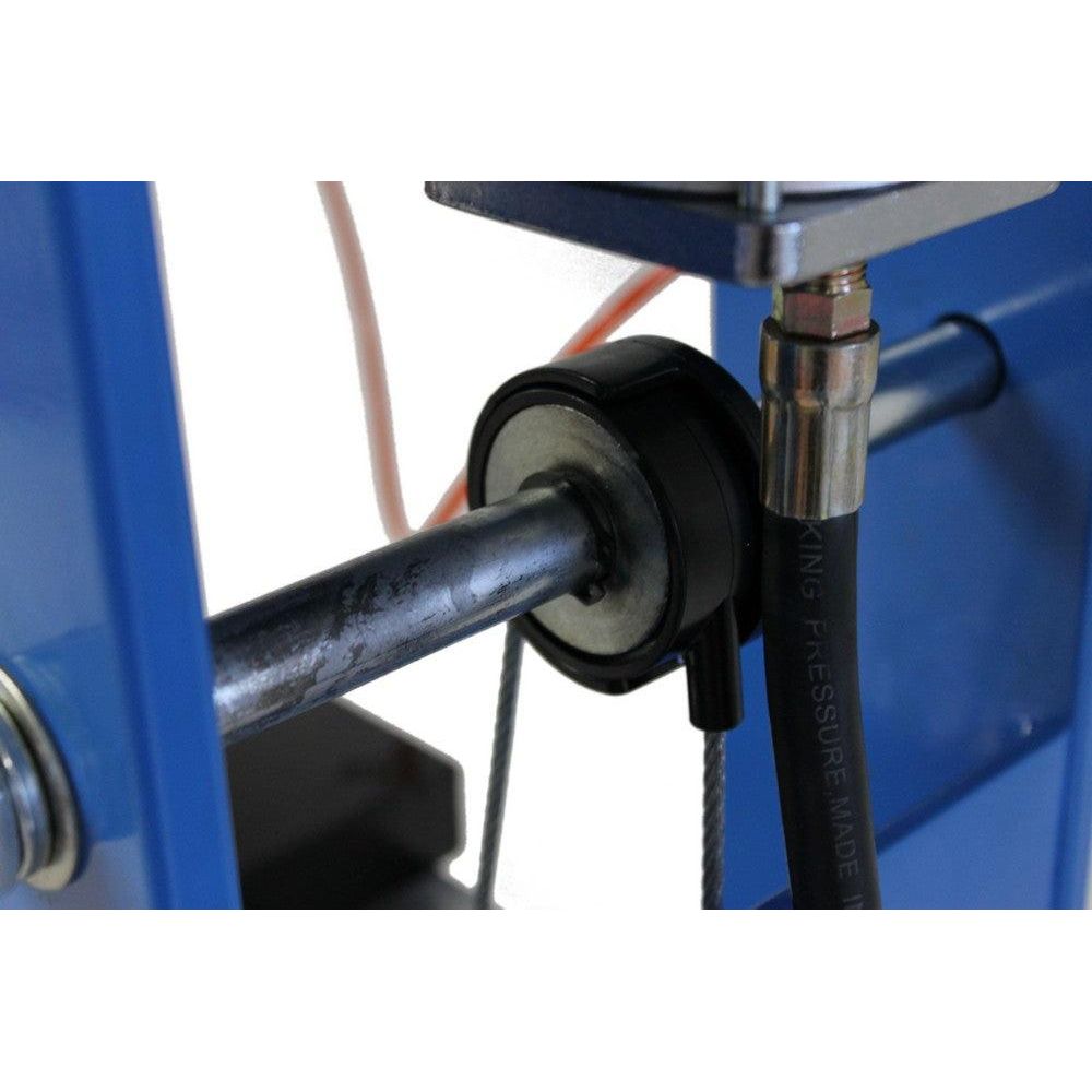 MAMMUTH Werkstattpresse 75 Tonnen Druckluft - 75t Industriepresse, manuell und pneumatisch, blau, Rahmen geschweißt SP75HAL - Tools.de TP Profishop GmbH