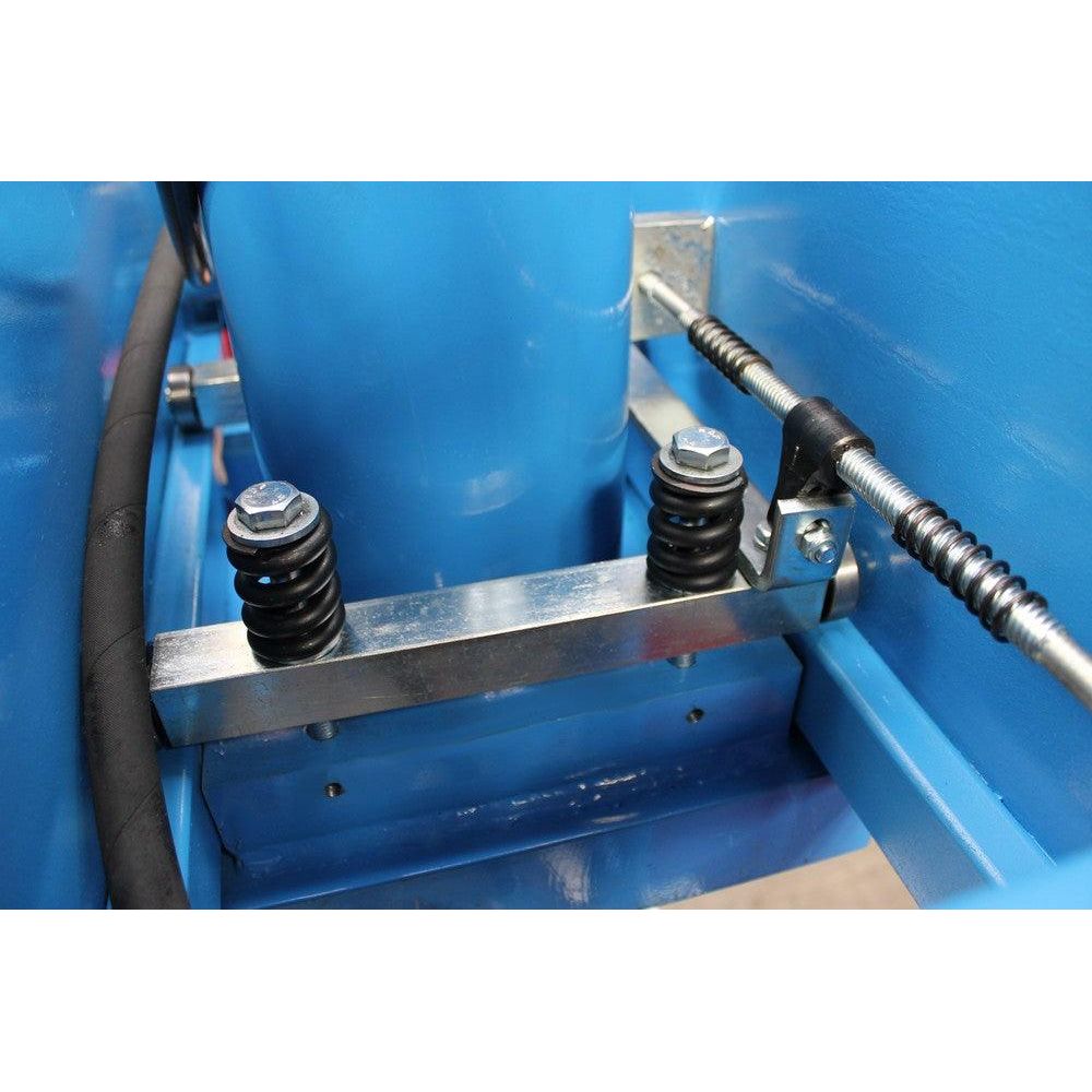 MAMMUTH Werkstattpresse 75 Tonnen Druckluft - 75t Industriepresse, manuell und pneumatisch, blau, Rahmen geschweißt SP75HAL - Tools.de TP Profishop GmbH