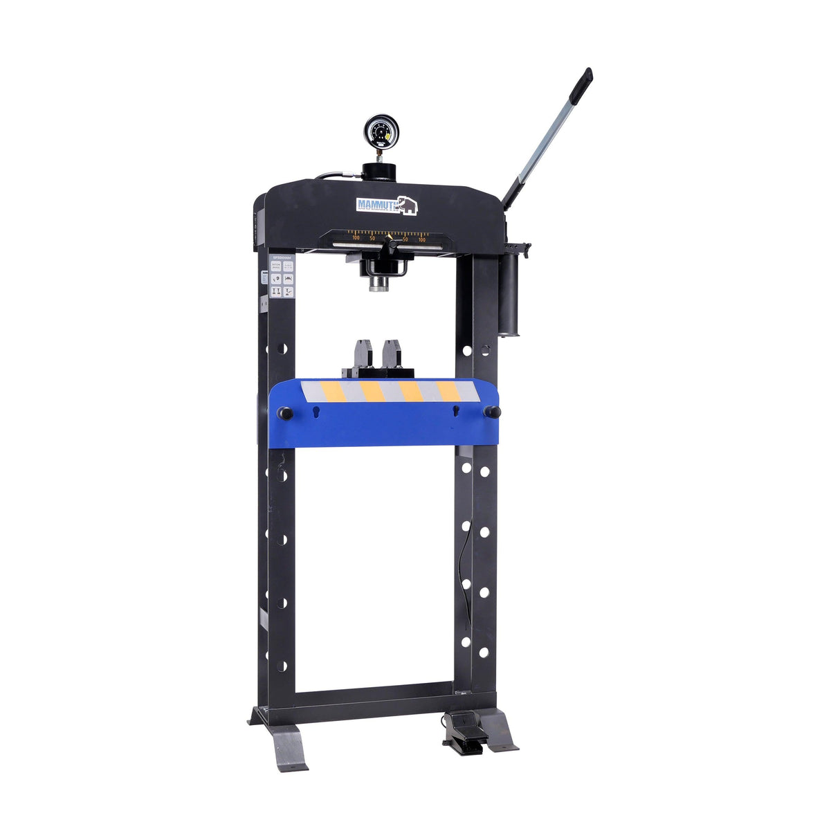 MAMMUTH Werkstattpresse mit Fußpedal 30 Tonnen Hydraulikpresse Handpumpe Manuell SP30XHAM - Tools.de TP Profishop GmbH