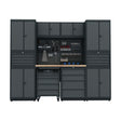 TOOLBOX4YOU Workshopmodul F Expert - Profi Werkbank mit Steckdosen BGMODF - Vormontiert, Freistehend, 1,2mm dickes Blech - Tools.de TP Profishop GmbH