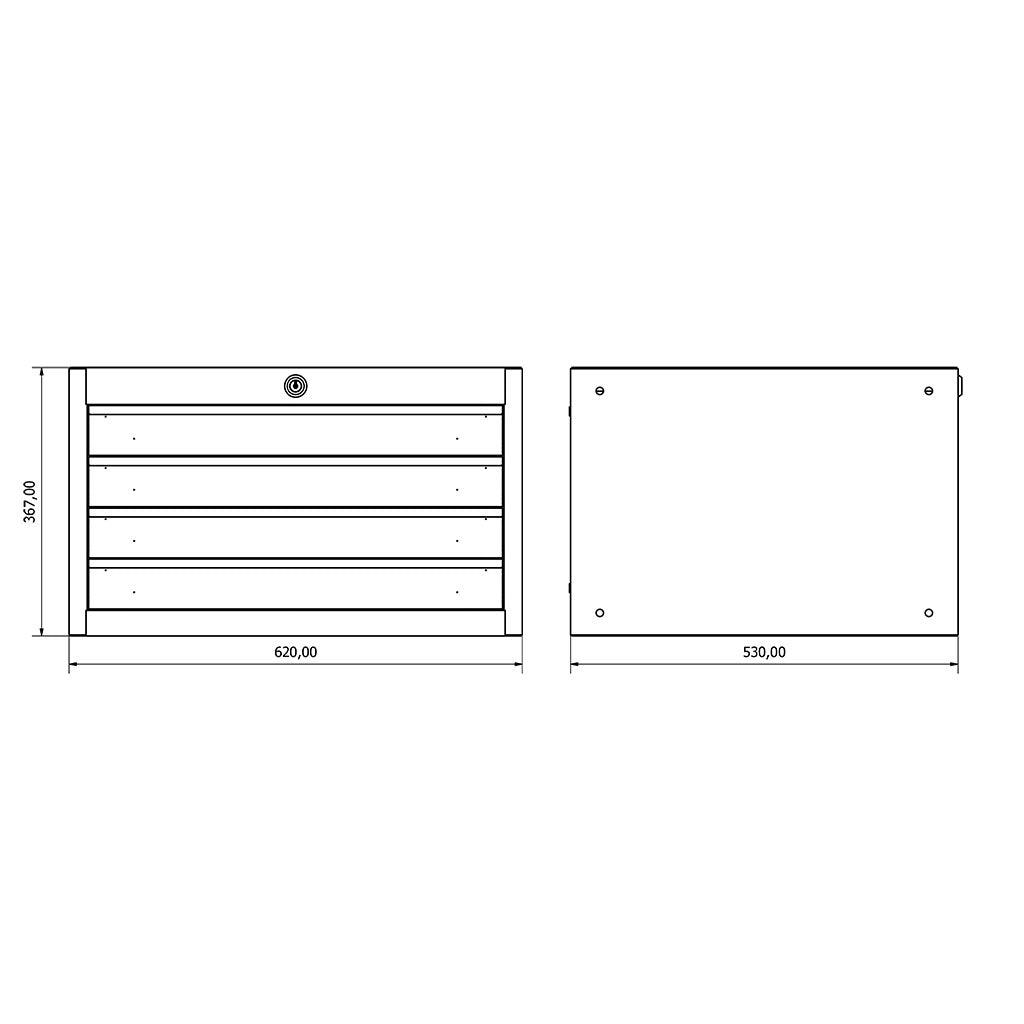 TOOLBOX4YOU Zwischenschrank 4 Schubladen Expert BG62MD4 - Tools.de TP Profishop GmbH