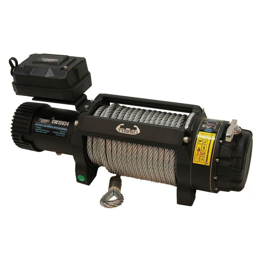 TORSO Elektro-Seilwinde 24V 6804kg Elektrowinde CW15V24 Elektrische Seilwinde 15000lbs - Tools.de TP Profishop GmbH