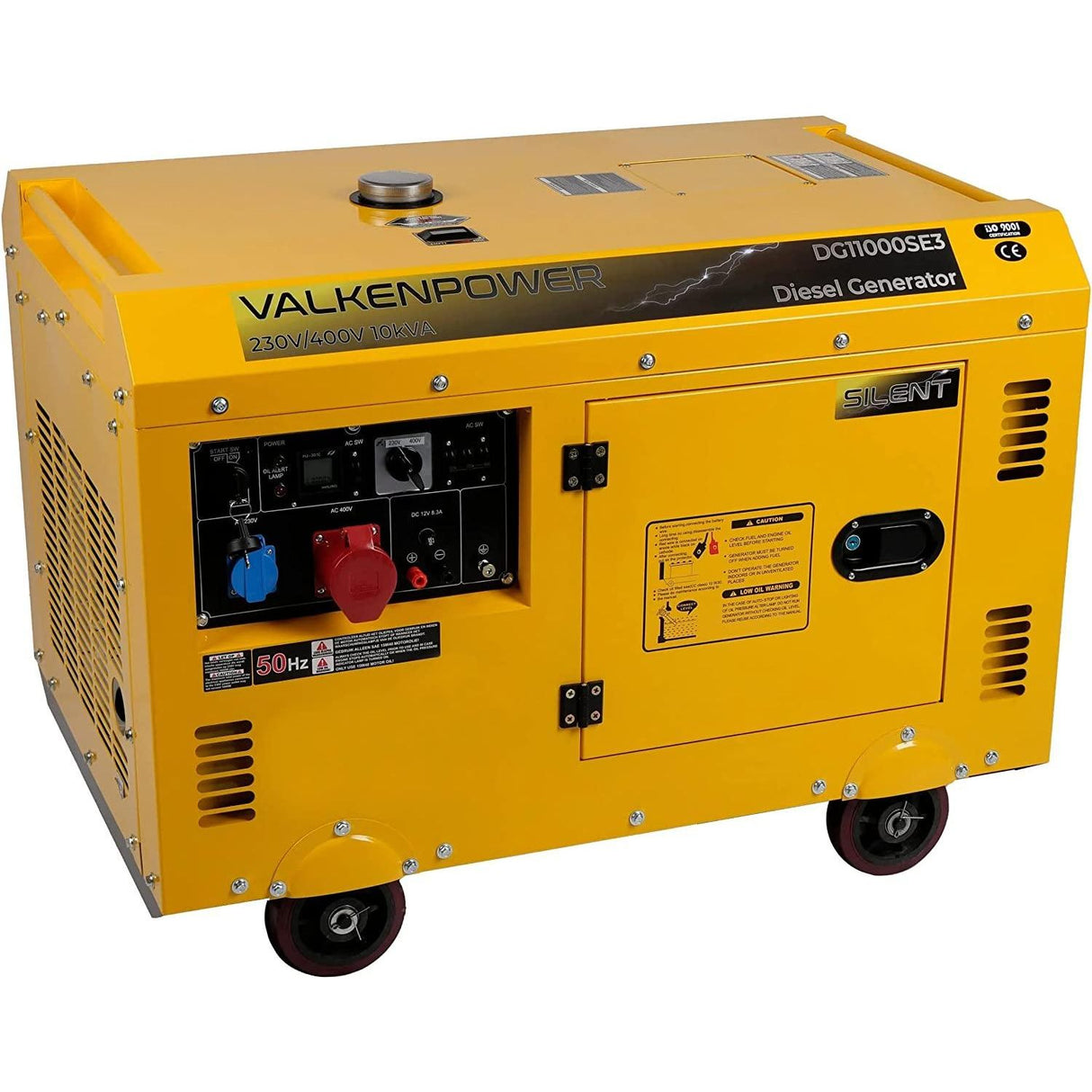 Valkenpower AVR 10kVA Diesel Silent Stromerzeuger, 8KW Diesel Generator 230V-400V 10kVA - DG11000SE3 - Tools.de TP Profishop GmbH