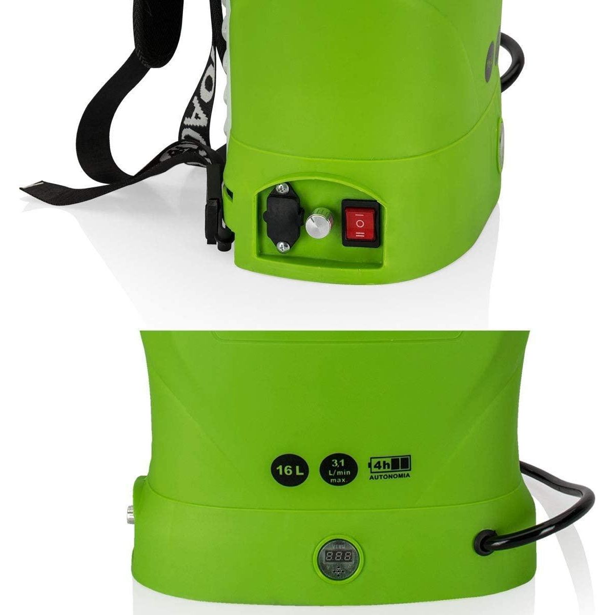 VITO 16 Liter Akku Drucksprüher Rückenspritze 12V Blei-Akku 110cm Teleskop Düngung Unkraut Schädlingsbekämpfung 16L Tank - Tools.de TP Profishop GmbH