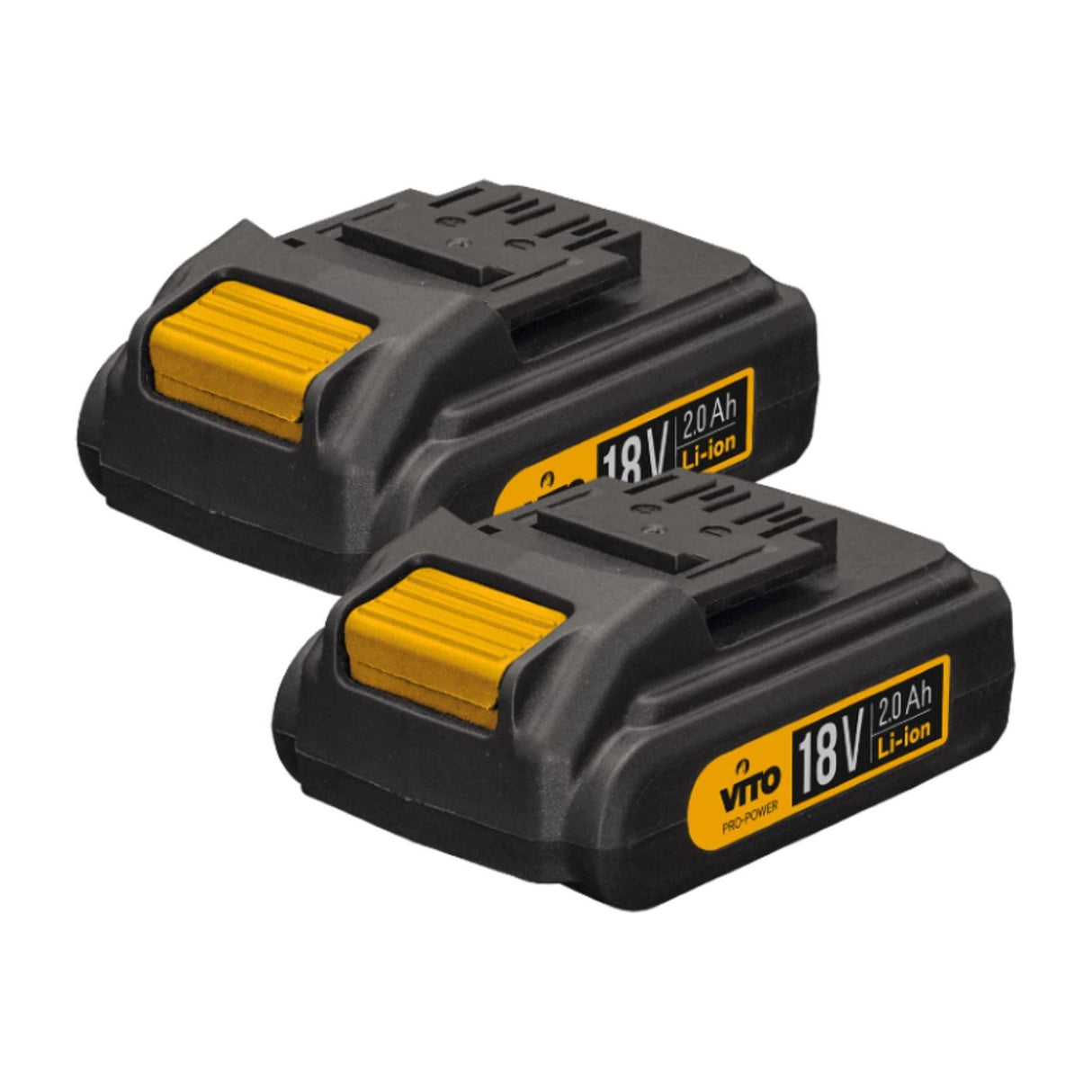VITO 18V Akku- Schlagbohrschrauber mit 2 Ah Akkus, 2-Gang Getriebe,13mm Schnellspann-Bohrfutter Akkubohrschrauber, Akkuschrauber Set, Schlagbohrschrauber, Bit-Satz, Koffer, Schnellladegerät - Tools.de TP Profishop GmbH