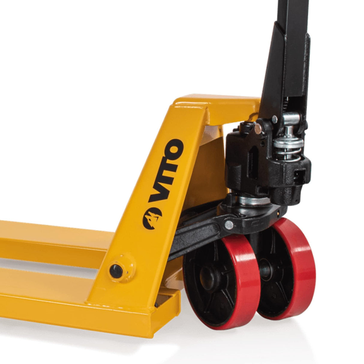 VITO 3T Gabelhubwagen, gelb, mit Lenkräder und Lasträder, Maximale Kapazität: 3 Tonnen, Maximaler Hub: 200 mm, 90 kg, Gabellänge: 1100 mm, Gabelbreite: 540mm - (VIPP30) - Tools.de TP Profishop GmbH