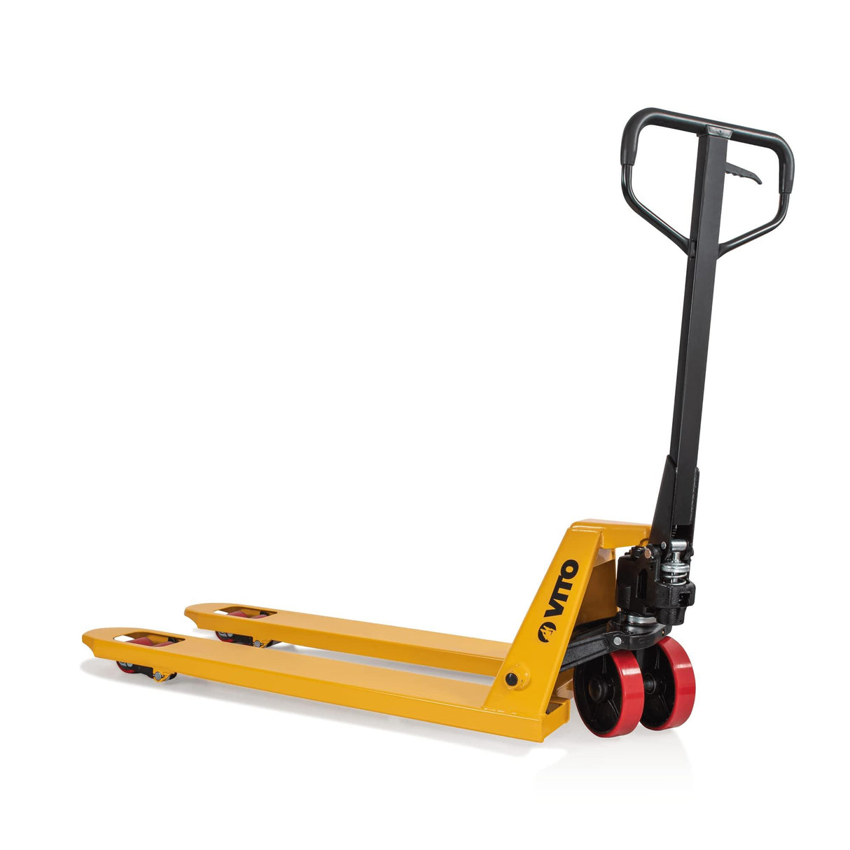VITO 3T Gabelhubwagen, gelb, mit Lenkräder und Lasträder, Maximale Kapazität: 3 Tonnen, Maximaler Hub: 200 mm, 90 kg, Gabellänge: 1100 mm, Gabelbreite: 540mm - (VIPP30) - Tools.de TP Profishop GmbH