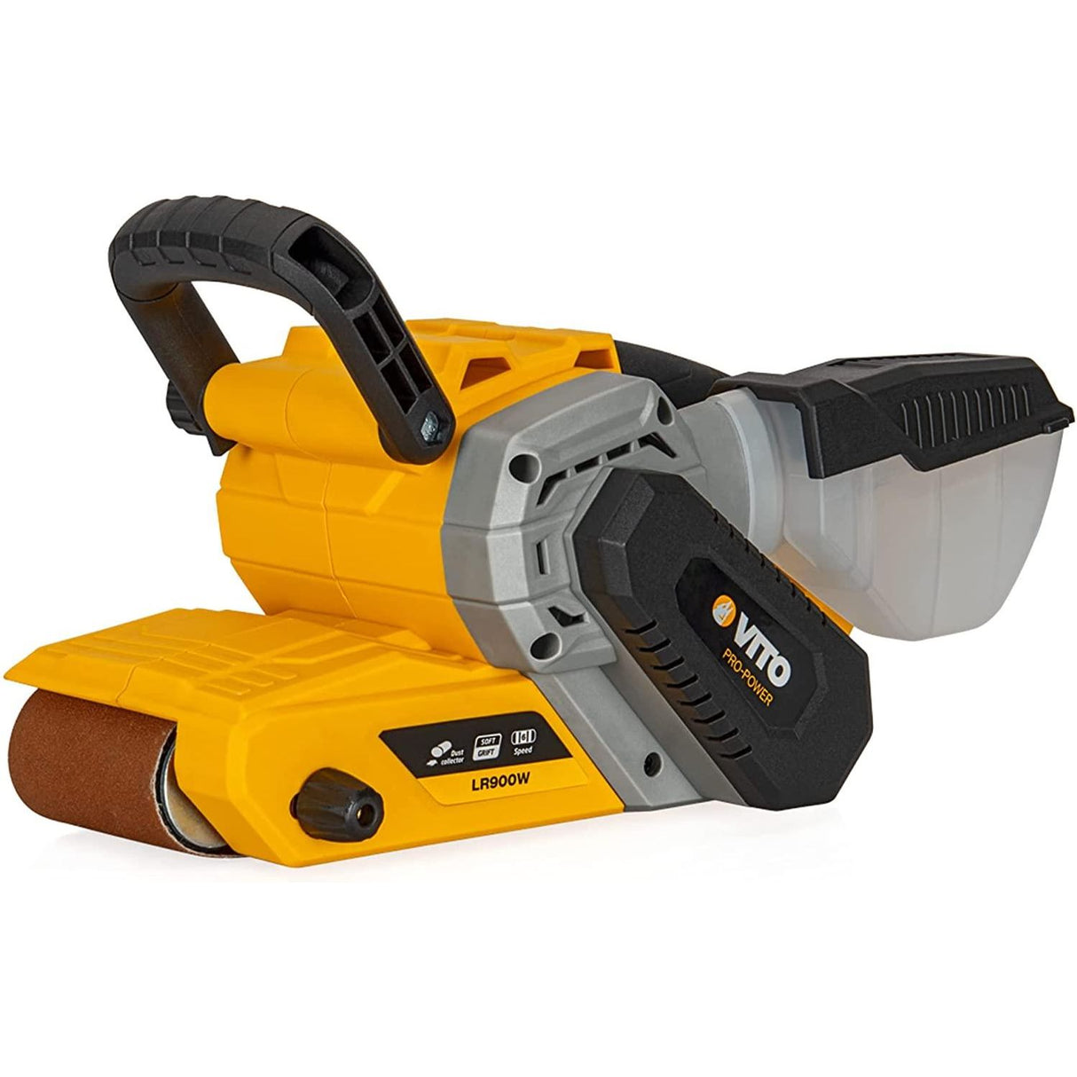 VITO Bandschleifer 900Watt mit Schleifband - Schleiffläche 75 x 155 mm, Bandabmessung 75 x 533 mm - Abschleifen von Fenster, Türen und Möbel, Schleifmaschine, Bandschleifmaschine - Tools.de TP Profishop GmbH