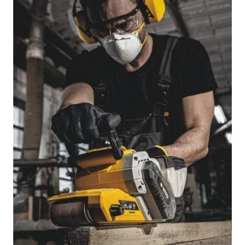 VITO Bandschleifer 900Watt mit Schleifband - Schleiffläche 75 x 155 mm, Bandabmessung 75 x 533 mm - Abschleifen von Fenster, Türen und Möbel, Schleifmaschine, Bandschleifmaschine - Tools.de TP Profishop GmbH