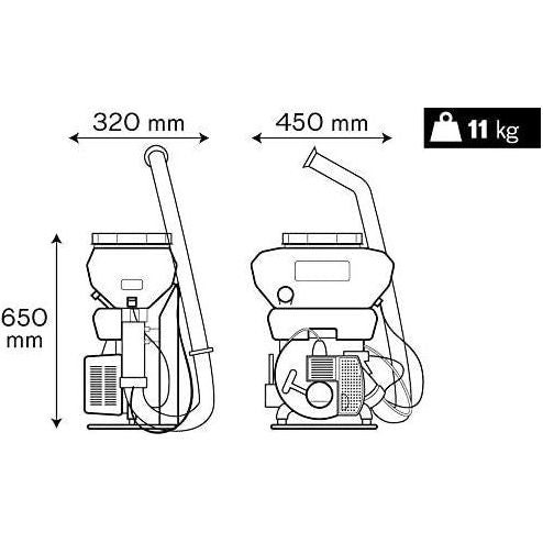 VITO Benzin Multifunktions-Motorsprüher 3 Funktionen Laubbläser, Flüssigsprüher, Granulat- und Salzstreuer - Tools.de TP Profishop GmbH