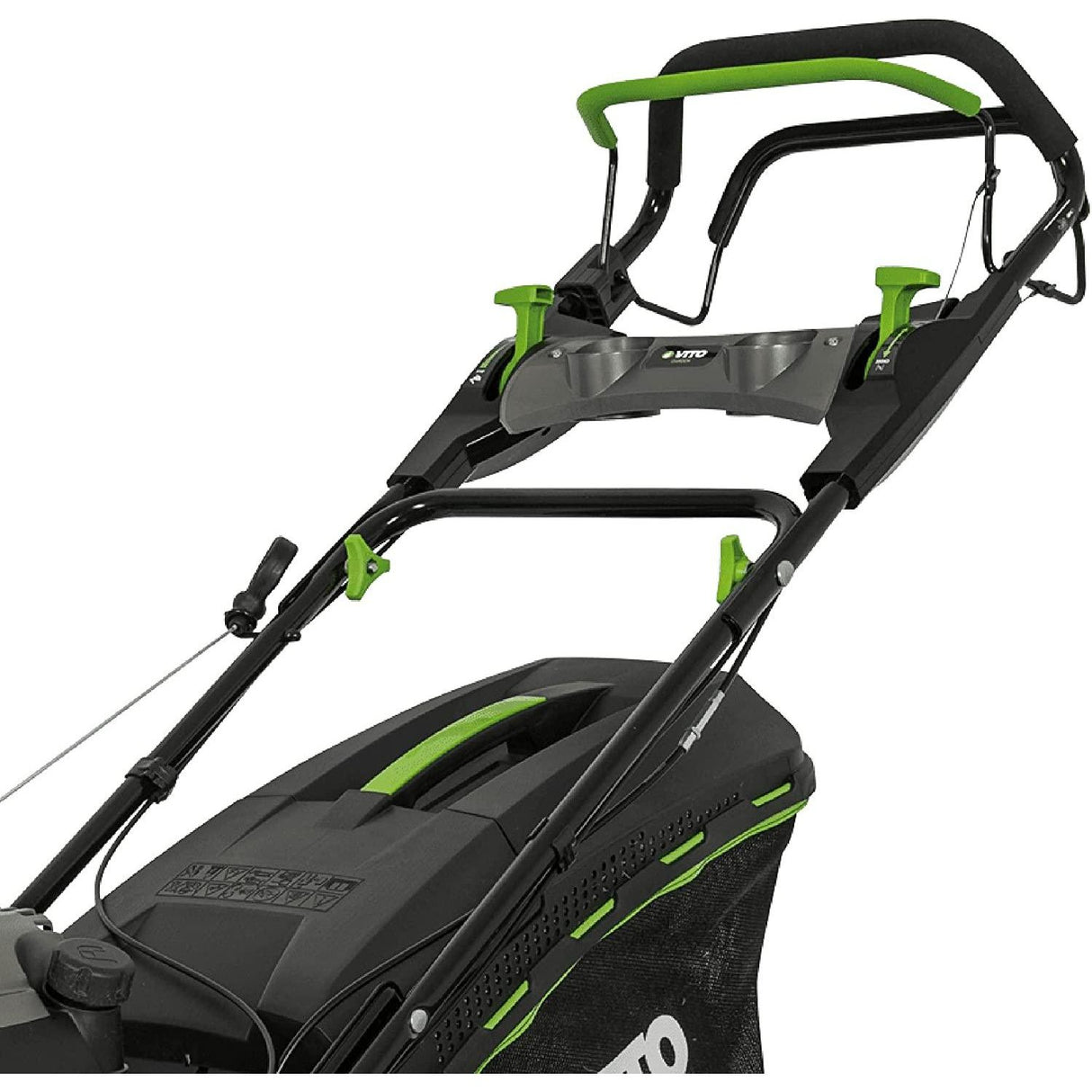 VITO Benzin Rasenmäher 4-in-1, Radantrieb Geschwindigkeits-Einstellung, Easy Clean 6,5PS - Schnittbreite 53cm, 65L Fangkorb, 6-stufige Höhenverstellung, Test Oberklasse Rasenmäher 1.5 gut - sehr gut - Tools.de TP Profishop GmbH