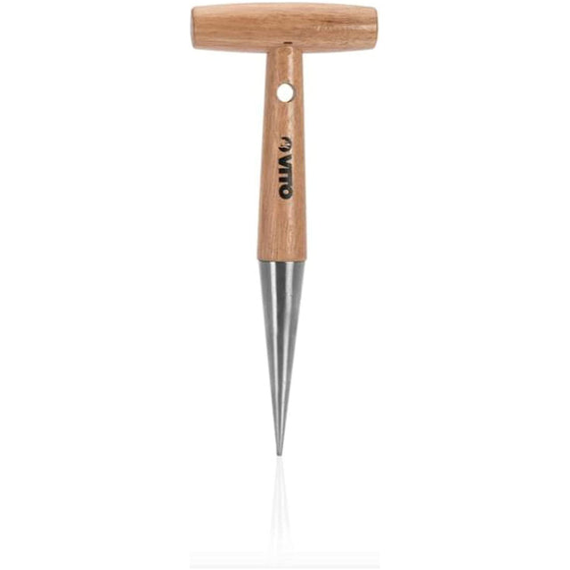 VITO Blumenzwiebelpflanzer Dibber aus Holz und Edelstahl - Pflanzhilfe, Pflanzholz, Steckholz, Setzholz, Pflanzkeil, Pflanzer, Krautsticke - Tools.de TP Profishop GmbH
