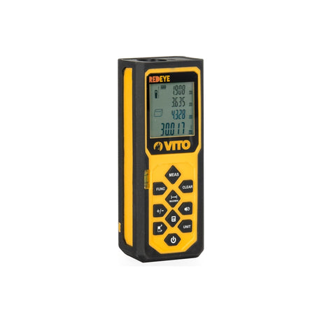 VITO Digital-Laser-Messgerät, Entfernungen, Flächen und Volumina Berechnung von Fläche/Volumen, Additions- / Subtraktionsmodus, Berechnung des Minimal- / Maximalwertes - Tools.de TP Profishop GmbH