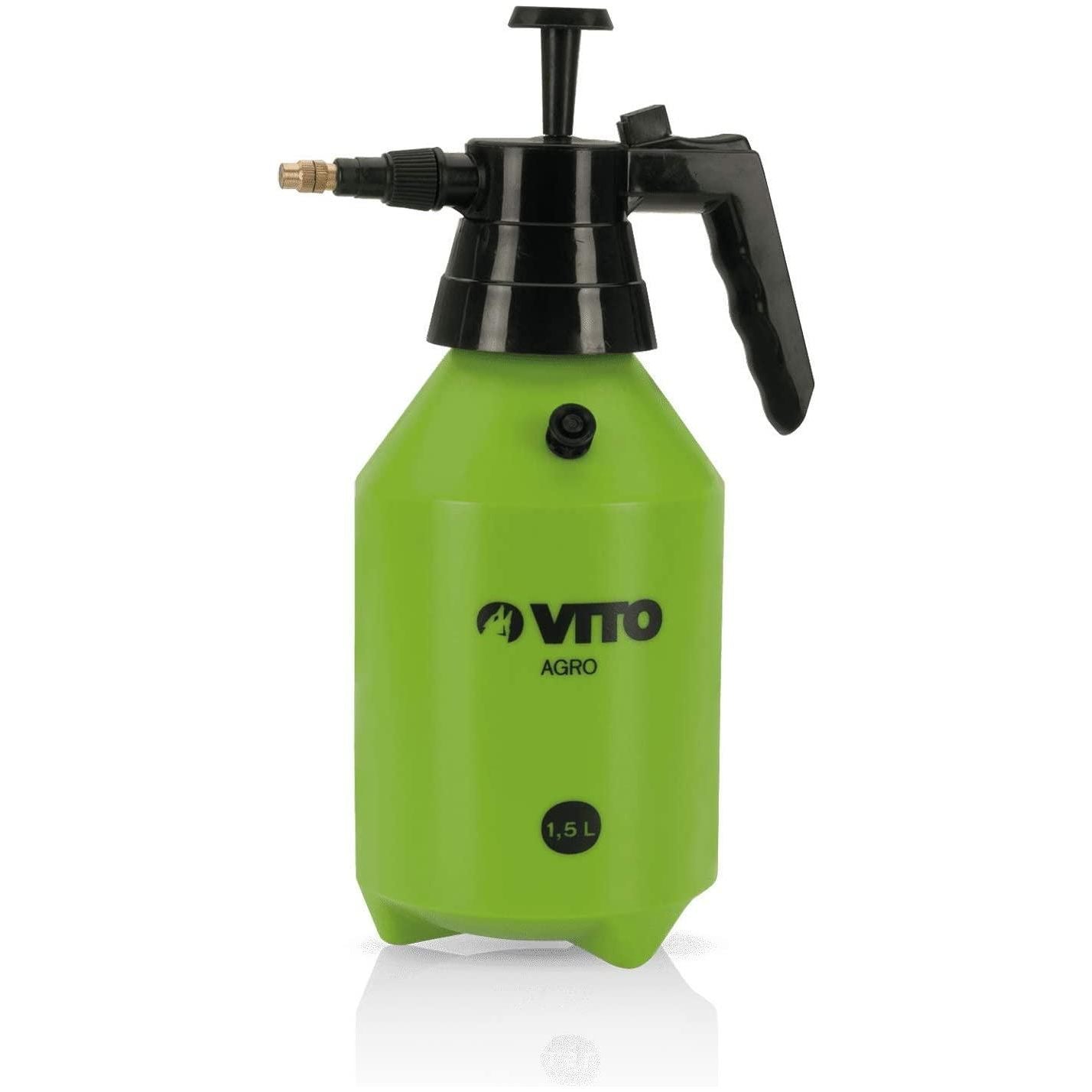 VITO Drucksprüher 1,5 L Messingdüse Pumpsprühflasche PE Pflanzensprüher - Gartenspritze - Scheibenreinigung - Sprühflasche - Tools.de TP Profishop GmbH