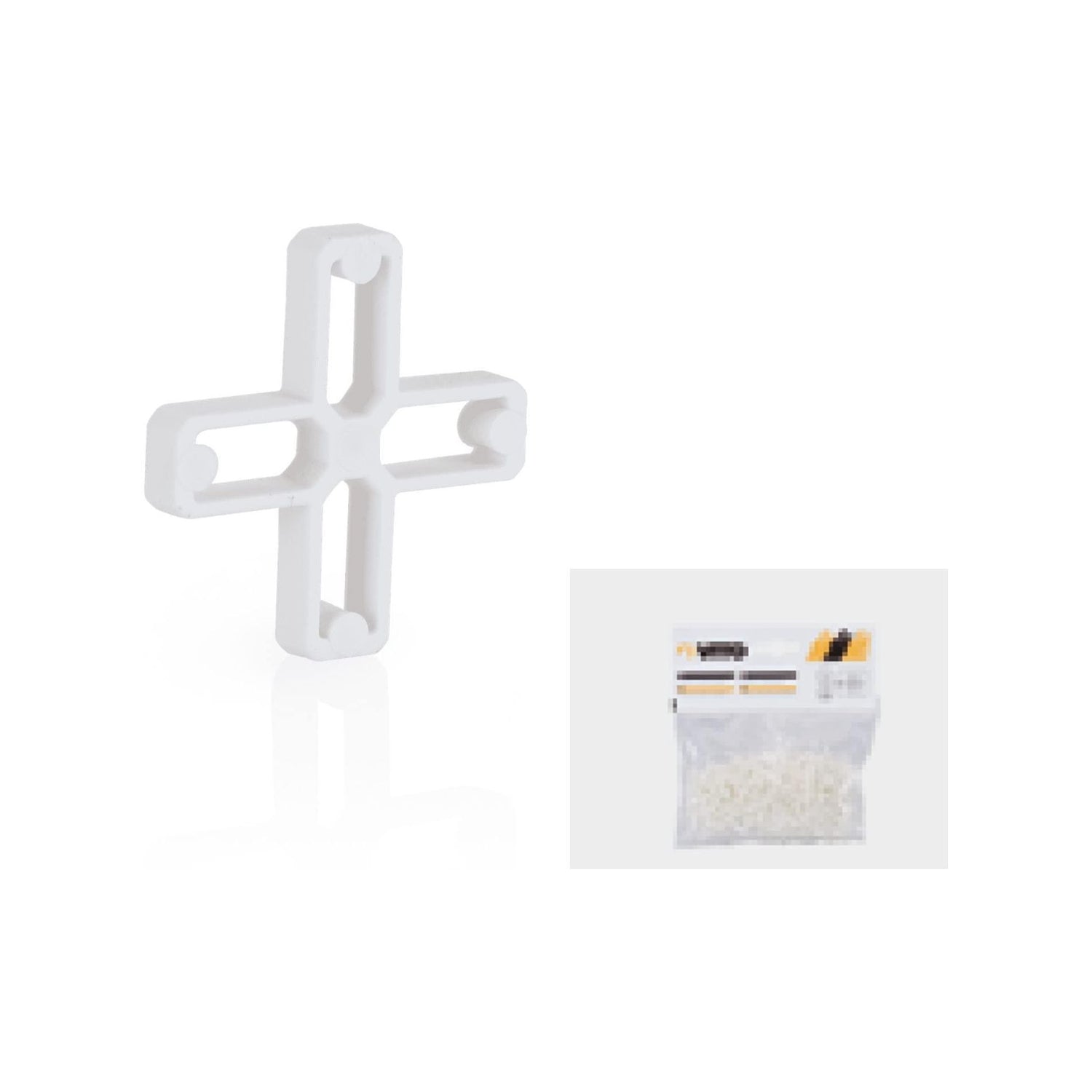 VITO Fliesenkreuze 2mm Kunststoffkreuze 2 mm Abstandhalter Fugenkreuze Distanzstücke Distanzhalter, 250 Stück je Beutel, Farbe: weiß, Fliesenleger Werkzeug - VICZ2 - Tools.de TP Profishop GmbH