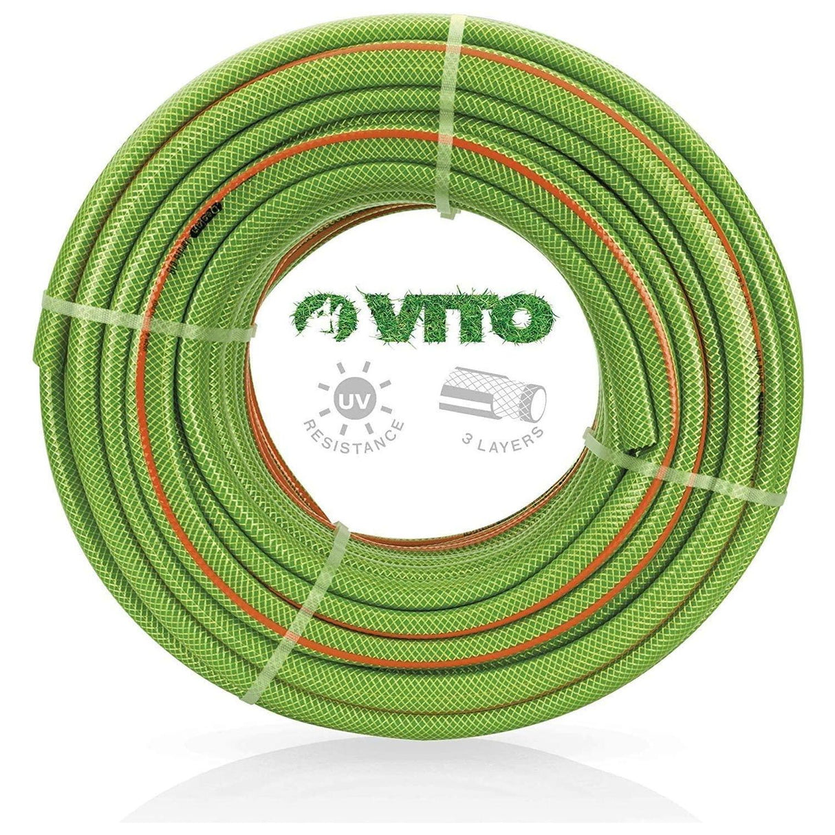 VITO Garden 50 m PVC Gartenschlauch 25mm | 1" flexibel 20bar UV beständig - Wasserschlauch (50m 25mm 1") - 2,40 €/m - Tools.de TP Profishop GmbH
