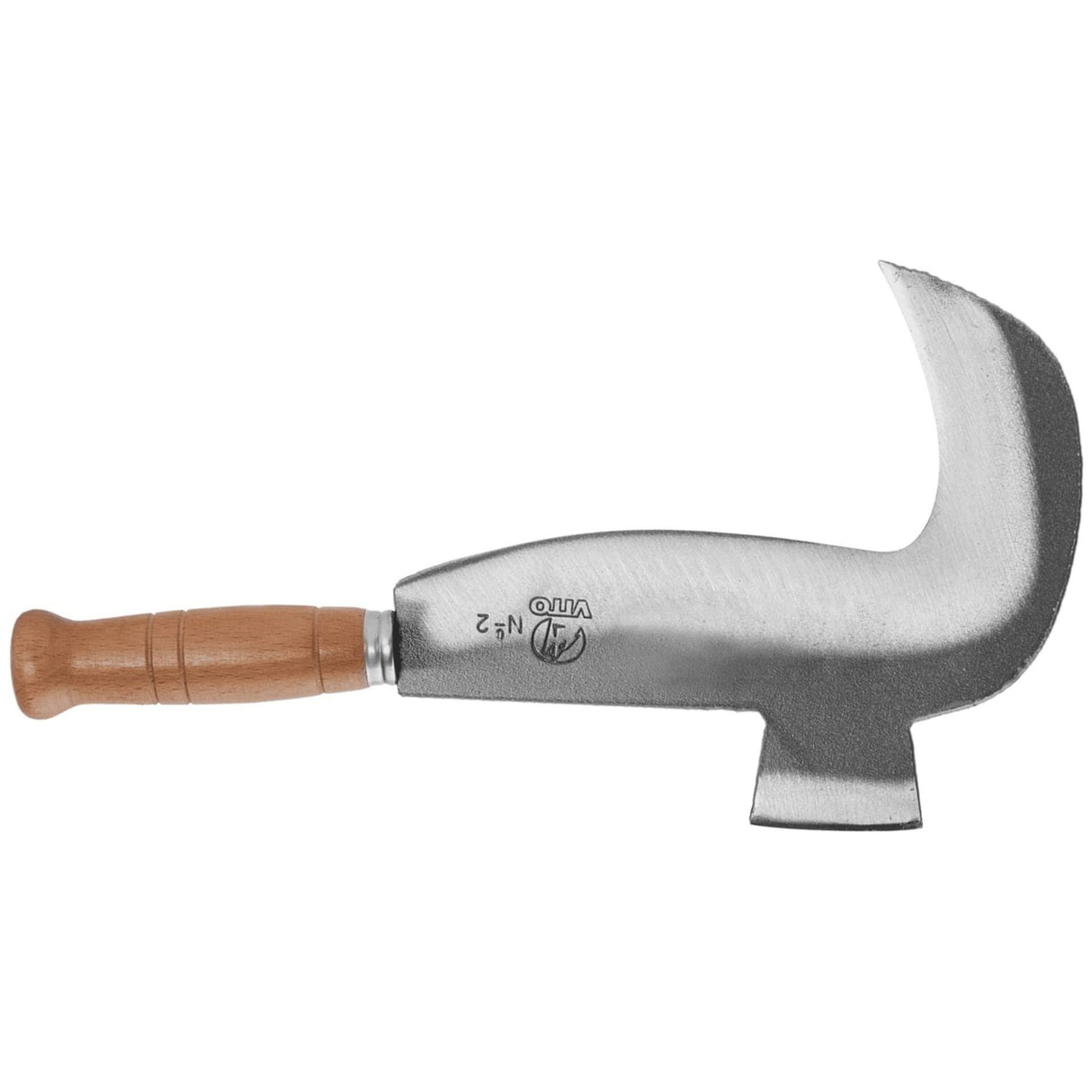 VITO Garden - Billhook, Hippe, Zweischneidige Hackmesser, Sichel aus gehärtetem Stahl - Gewicht: 490g - 240x190mm - traditionell geschmiedet - ideal für Arbeiten auf Wiesen, Feldern & Garten - Tools.de TP Profishop GmbH