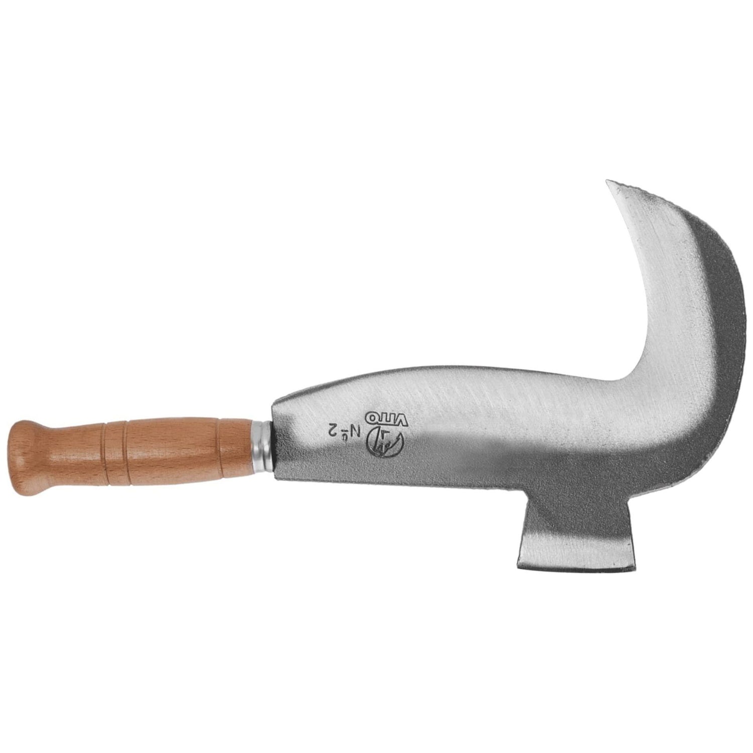 VITO Garden - Billhook, Hippe, Zweischneidige Hackmesser, Sichel aus gehärtetem Stahl - Gewicht: 490g - 240x190mm - traditionell geschmiedet - ideal für Arbeiten auf Wiesen, Feldern & Garten - Tools.de TP Profishop GmbH