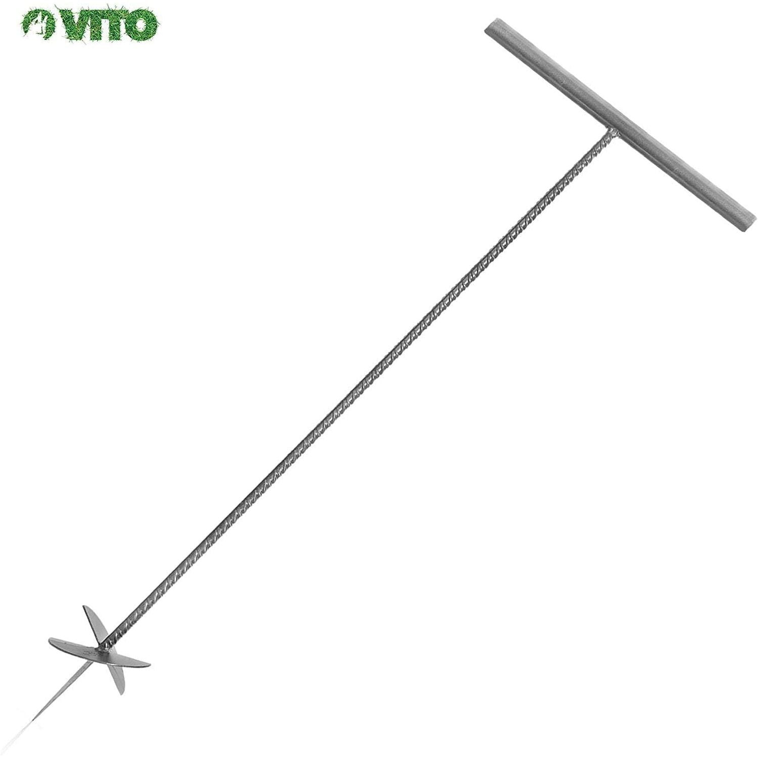 VITO Garden - Erdlochbohrer aus Stahl - Handbohrer - für Garten- und Landschaftsbau - ideal zum Bohren von Löchern in den Boden und zur Bodenauflockerung - Tools.de TP Profishop GmbH