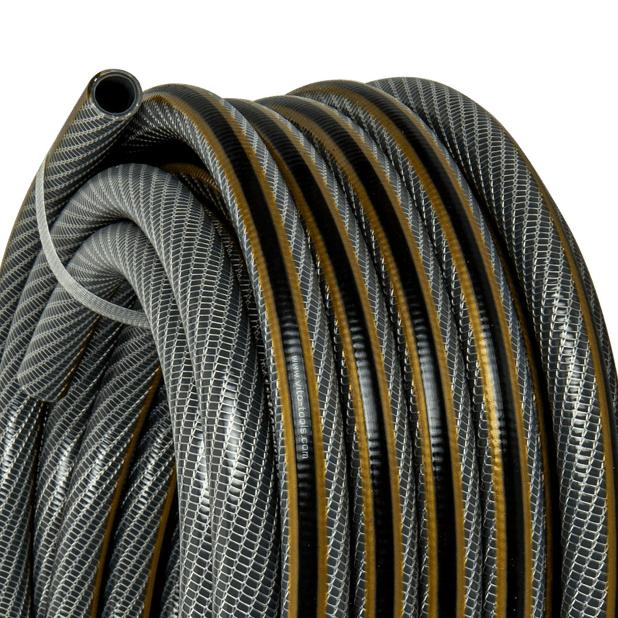 VITO Garden Gartenschlauch 15 mm (5/8 Zoll) 20 m | 5-lagig | 20 bar | FLEXGarden | kein abknicken, kein verdrehen | UV-beständig | Farbe: grau-gold (15 mm (5/8 Zoll) 20 m) - Tools.de TP Profishop GmbH