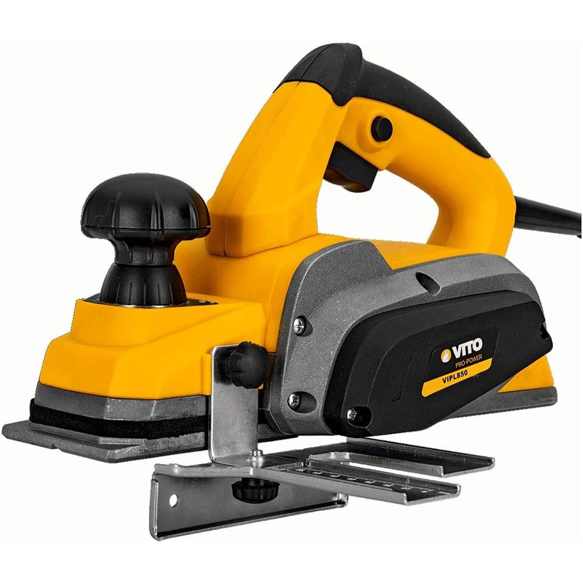 VITO Handhobel 850W Elektrohobel Hobel elektrisch 82 mm Falzhobel Stufenhobel mit Parallelführung Hobelmesser Hobelbreite 82 mm, Spantiefe 0 – 3,0 mm, Hobeln ohne Kraftaufwand, Staubbeutel - Tools.de TP Profishop GmbH