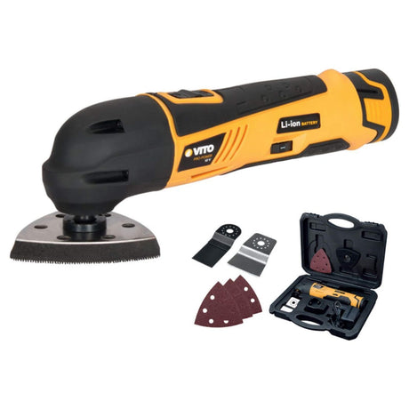 VITO Kabelloses oszillierendes Multitool Multifunktionswerkzeug 12 V Multitool inkl. Zubehör Koffer - Tools.de TP Profishop GmbH