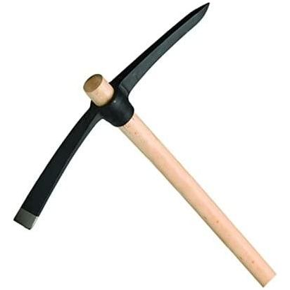 VITO kleine Kreuzhacke 2,5 kg Geschmiedeter Stahl-Kopf mit stabilem Holzgriff Griff 30 mm Spitzhacke Geschmiedeter Stahl-Kopf Pickel Hacke Pionierhacke Flachhacke - Handgeschmiedet in Portugal - Tools.de TP Profishop GmbH