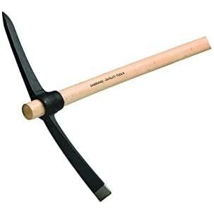 VITO kleine Kreuzhacke 2,5 kg Geschmiedeter Stahl-Kopf mit stabilem Holzgriff Griff 30 mm Spitzhacke Geschmiedeter Stahl-Kopf Pickel Hacke Pionierhacke Flachhacke - Handgeschmiedet in Portugal - Tools.de TP Profishop GmbH