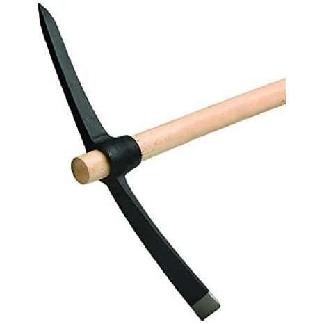 VITO kleine Kreuzhacke 2,5 kg Geschmiedeter Stahl-Kopf mit stabilem Holzgriff Griff 30 mm Spitzhacke Geschmiedeter Stahl-Kopf Pickel Hacke Pionierhacke Flachhacke - Handgeschmiedet in Portugal - Tools.de TP Profishop GmbH