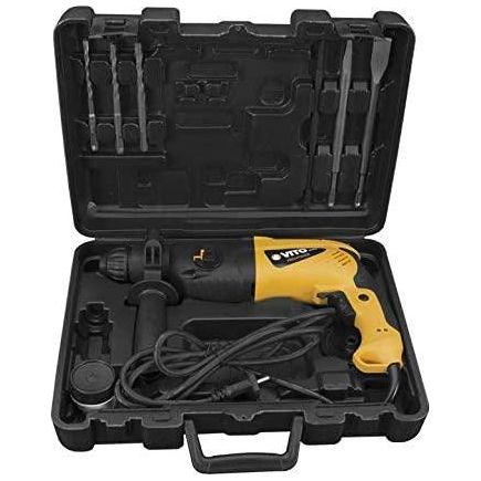 VITO Kombihammer 850 W - SDS-Plus - Bohrhammer Meisselhammer Abbruchhammer - mit 4 Funktionen: Hämmern, Meißeln, Bohren, Schlagbohren - mit Transportkoffer - VIMP850 - Tools.de TP Profishop GmbH