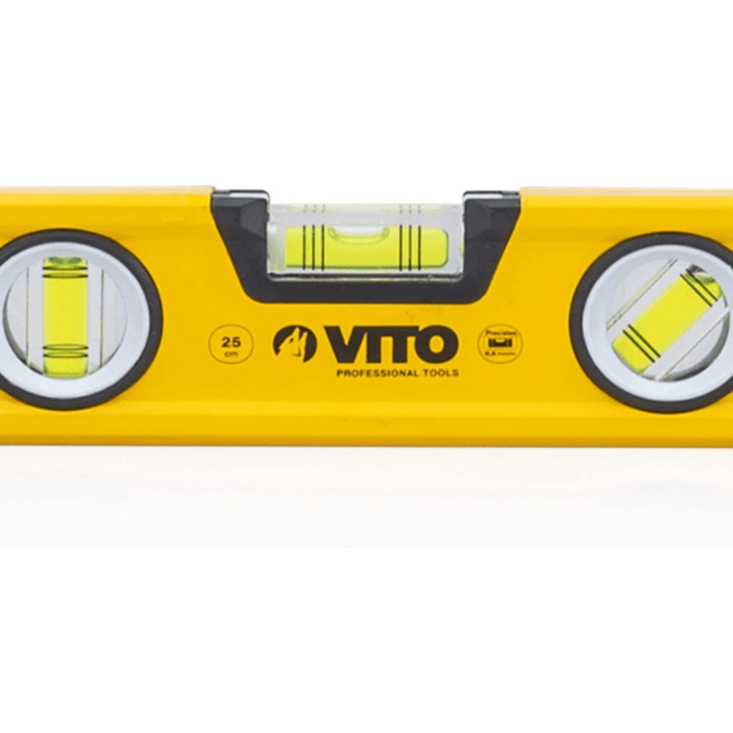 VITO Magnetische Aluminium-Wasserwaage - 80 cm Lang - rundum ablesbar - Antischock Seitenanschläge - 3 Blasen: lotrecht, waagerecht und 45 Grad - Maße: 800 x 55 x 22 mm - VINAL80 - Tools.de TP Profishop GmbH