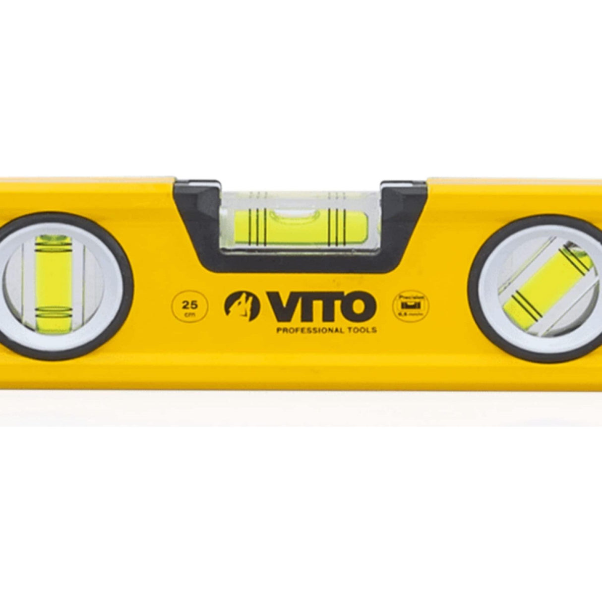 VITO Magnetische Aluminium-Wasserwaage - 80 cm Lang - rundum ablesbar - Antischock Seitenanschläge - 3 Blasen: lotrecht, waagerecht und 45 Grad - Maße: 800 x 55 x 22 mm - VINAL80 - Tools.de TP Profishop GmbH
