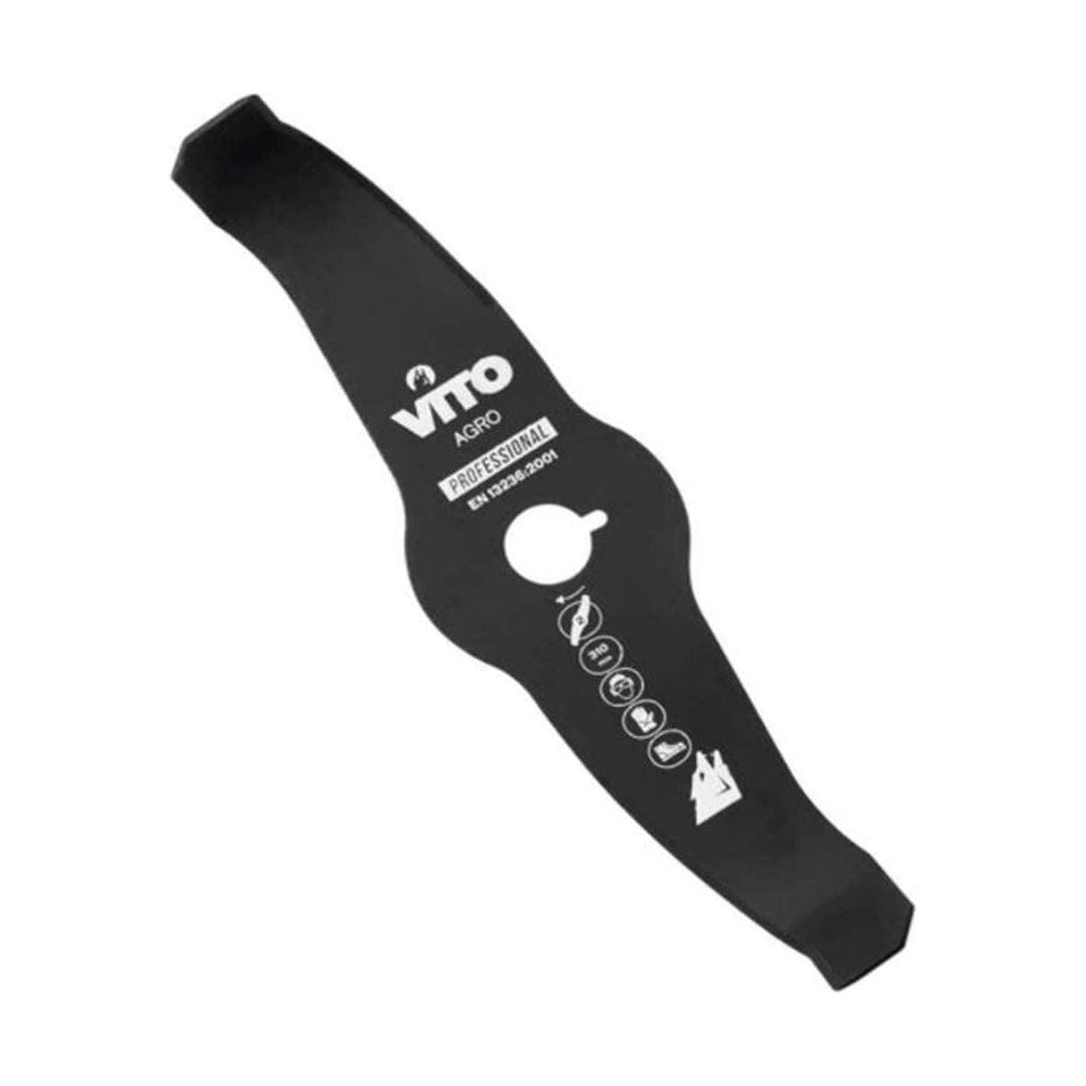 VITO MesserKit für Motorsensen, Freischneider 4er SET Grasschneideblatt, Häckselmesser, Dickichtmesser, Universal - 255mm - Unterholz, Gras schneiden - 25,4mm Bohrungsdurchmesser - Tools.de TP Profishop GmbH