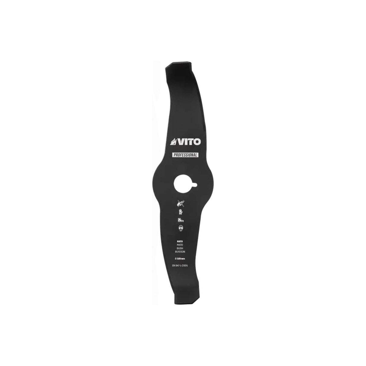 VITO MesserKit für Motorsensen, Freischneider 4er SET Grasschneideblatt, Häckselmesser, Dickichtmesser, Universal - 255mm - Unterholz, Gras schneiden - 25,4mm Bohrungsdurchmesser - Tools.de TP Profishop GmbH