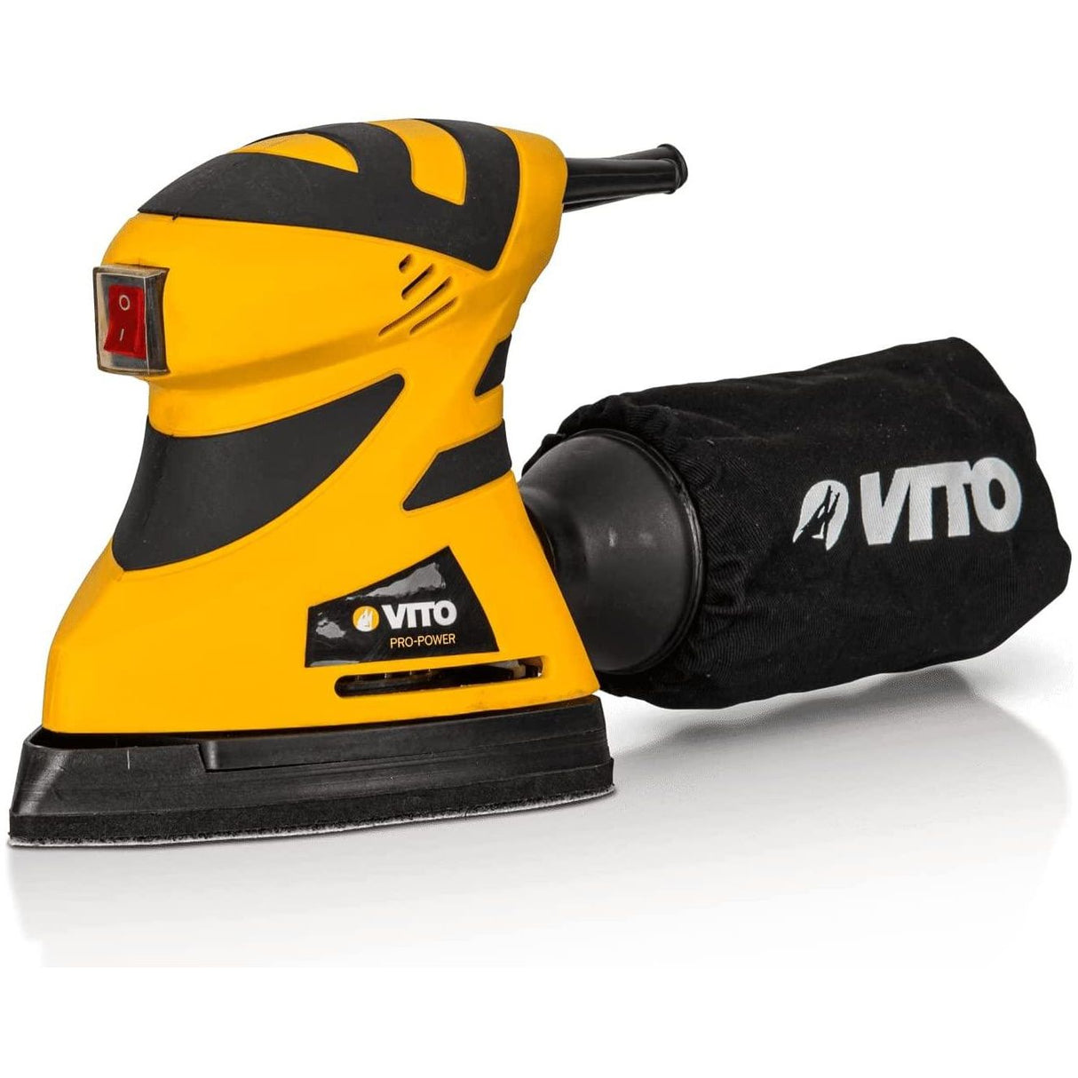 VITO Multi Schleifer 180W Schleifmaschine Deltaschleifer Dreieckschleifer Schleifmaschine 2-in-1, Staubsammler - Schleifmittel - dreieckiger und viereckiger Schleifblock - Tools.de TP Profishop GmbH