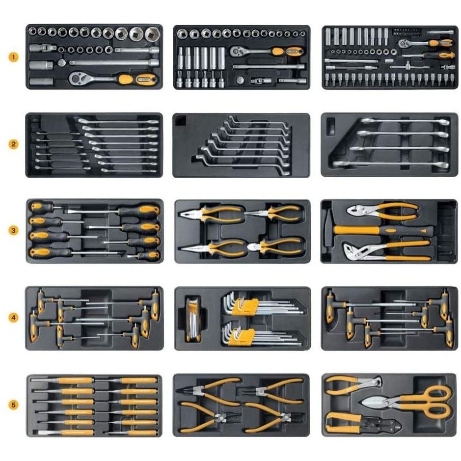 VITO Professional 221 Werkzeuge - 7 Schubladen Werkstattwagen mit Werkzeug Werkzeugwagen Werkzeugkiste Werkzeugkasten - Tools.de TP Profishop GmbH