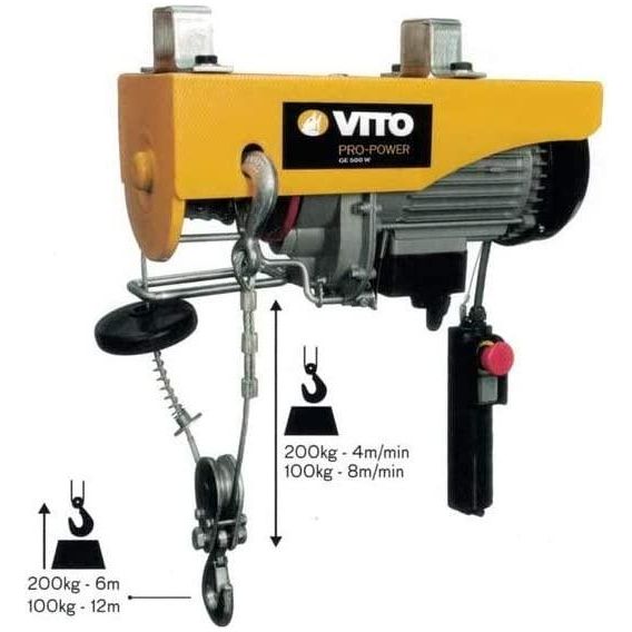 VITO Professional elektrische Seilwinde Flaschenzug Kran Seilzug Motorwinde Hub Winde Vito Pro Power - Tools.de TP Profishop GmbH
