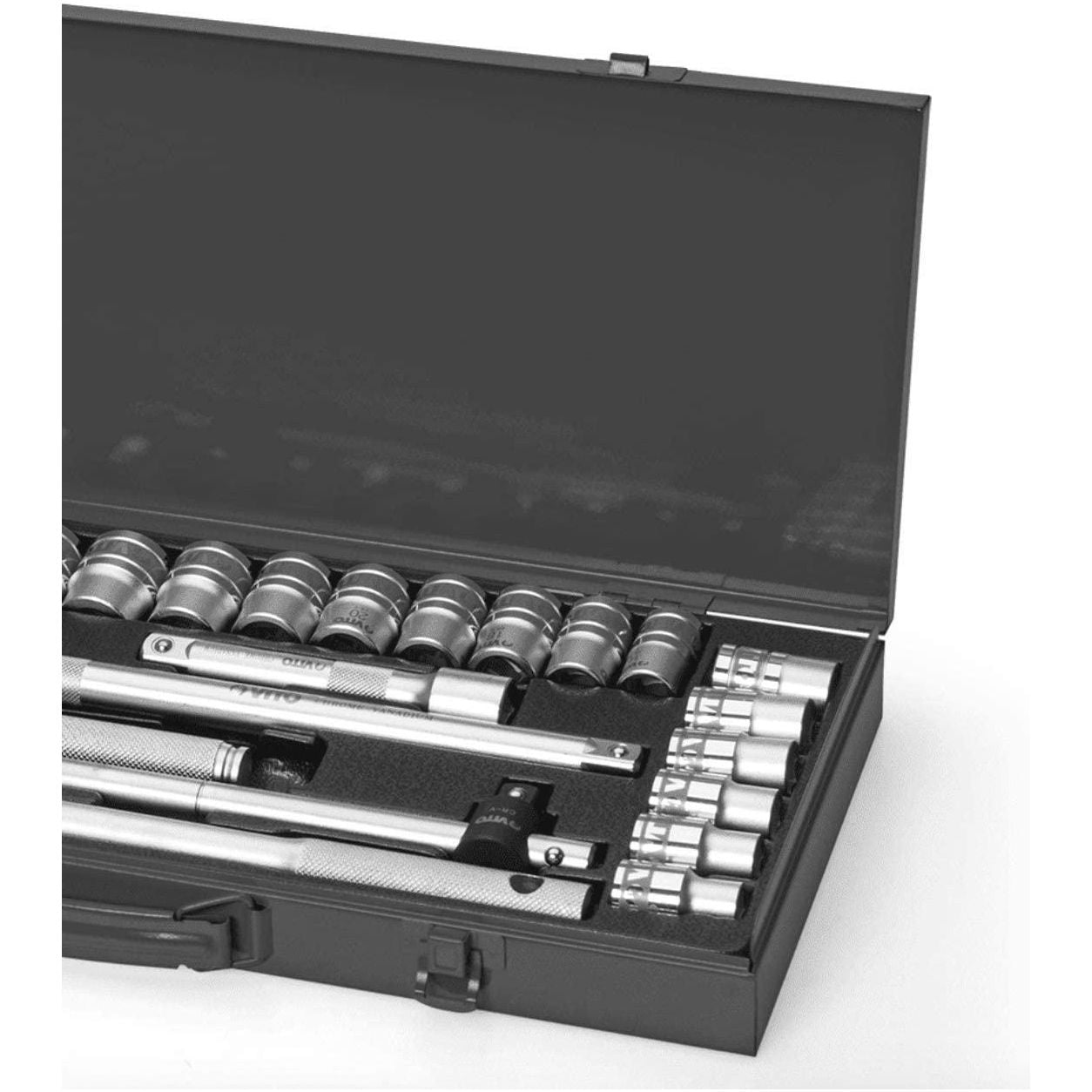 VITO Professional Werkzeugsatz 10-32 mm Steckschlüsselsatz Knarrenkasten Ratschenkasten VITO - Tools.de TP Profishop GmbH