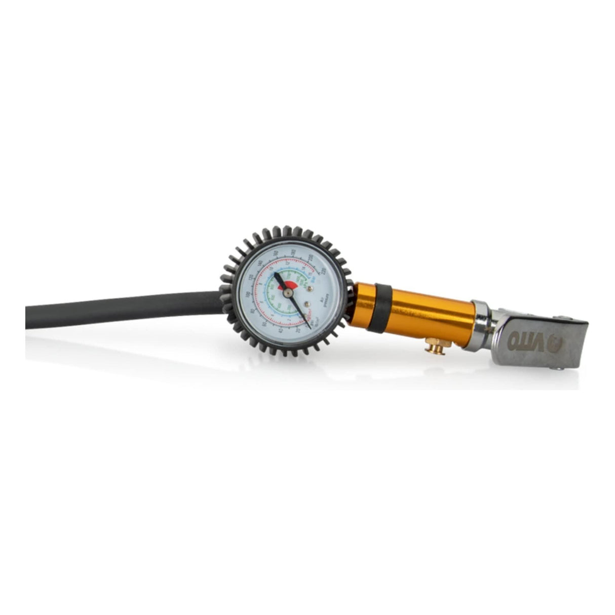 VITO Professionelle Aufblaspistole mit Manometer, Maximaler Druck: 15 bar, Abmessungen: 1/4” - 6 mm, schnelle Ankupplung, Reifendruck-Prüfer für Auto, Motorrad, Lkw uvm.- VIPEM - Tools.de TP Profishop GmbH