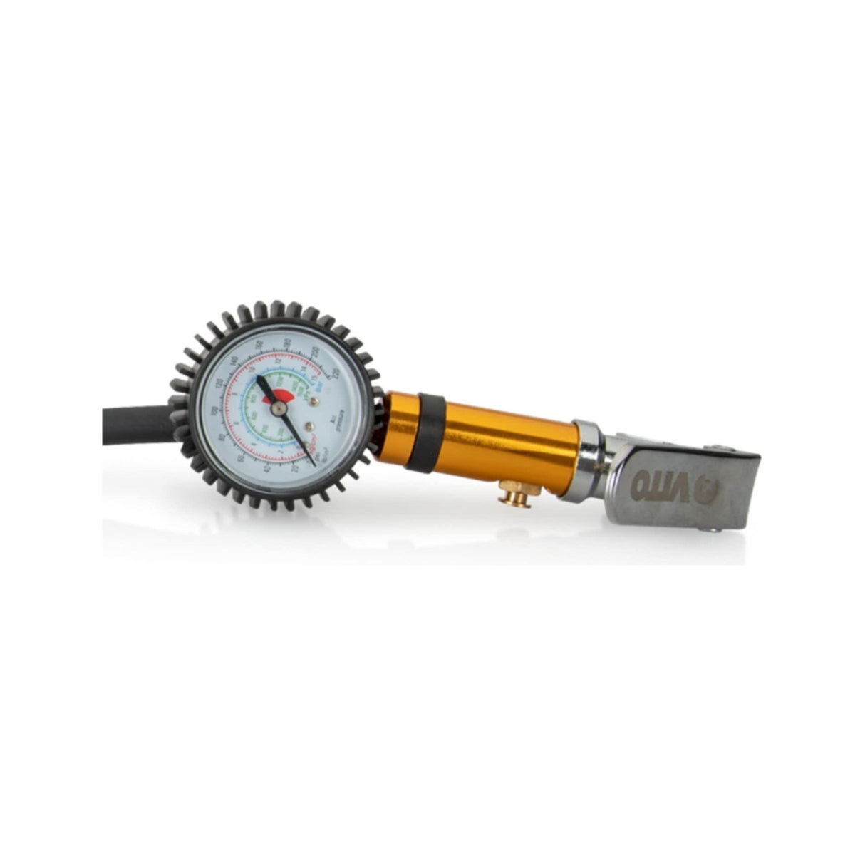 VITO Professionelle Aufblaspistole mit Manometer, Maximaler Druck: 15 bar, Abmessungen: 1/4” - 6 mm, schnelle Ankupplung, Reifendruck-Prüfer für Auto, Motorrad, Lkw uvm.- VIPEM - Tools.de TP Profishop GmbH