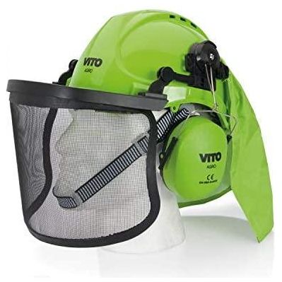 VITO Profi-Schutzhelm mit integriertem Gesichts- und Gehörschutz – Komfortables und verstellbares Design für maximale Sicherheit - Tools.de TP Profishop GmbH