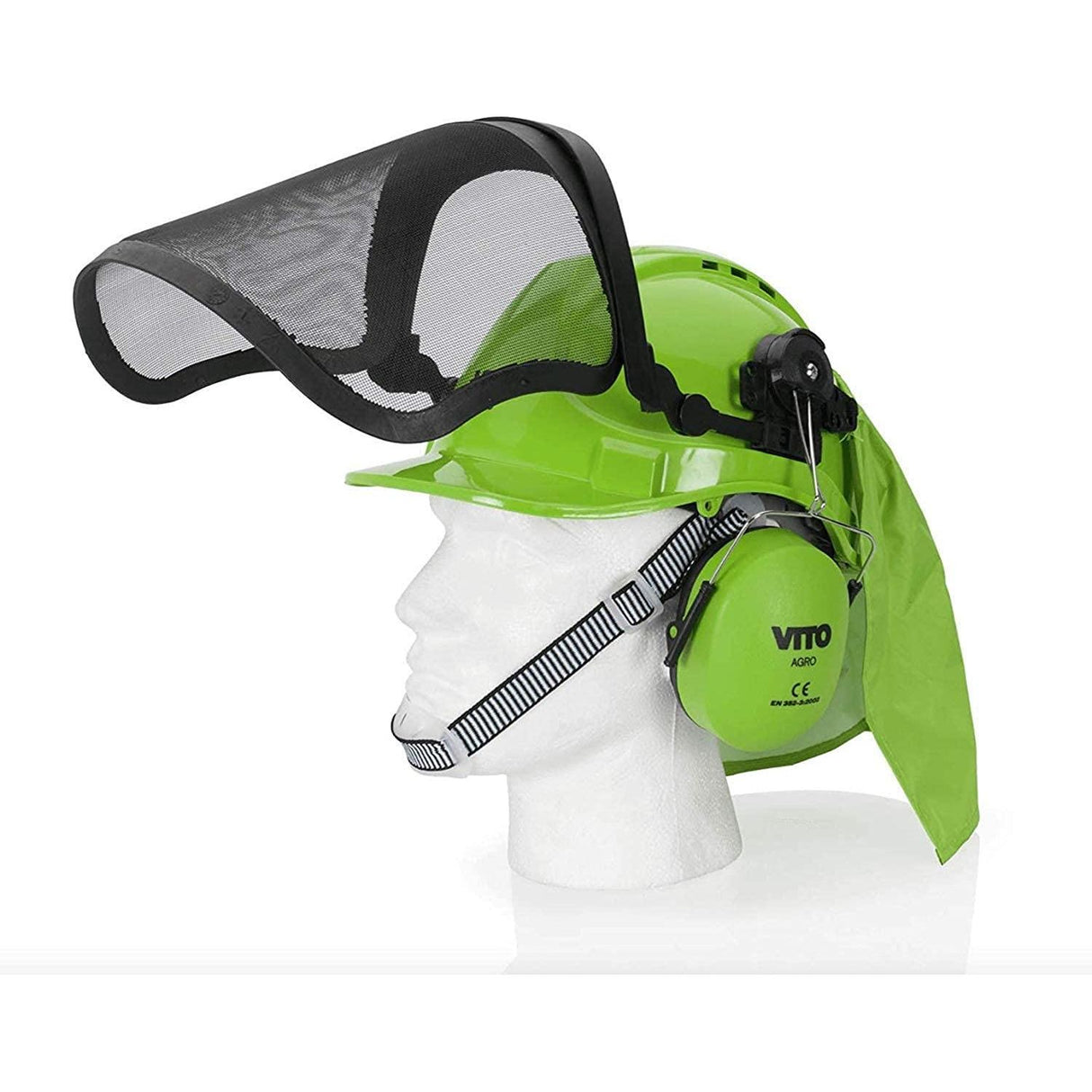 VITO Profi-Schutzhelm mit integriertem Gesichts- und Gehörschutz – Komfortables und verstellbares Design für maximale Sicherheit - Tools.de TP Profishop GmbH