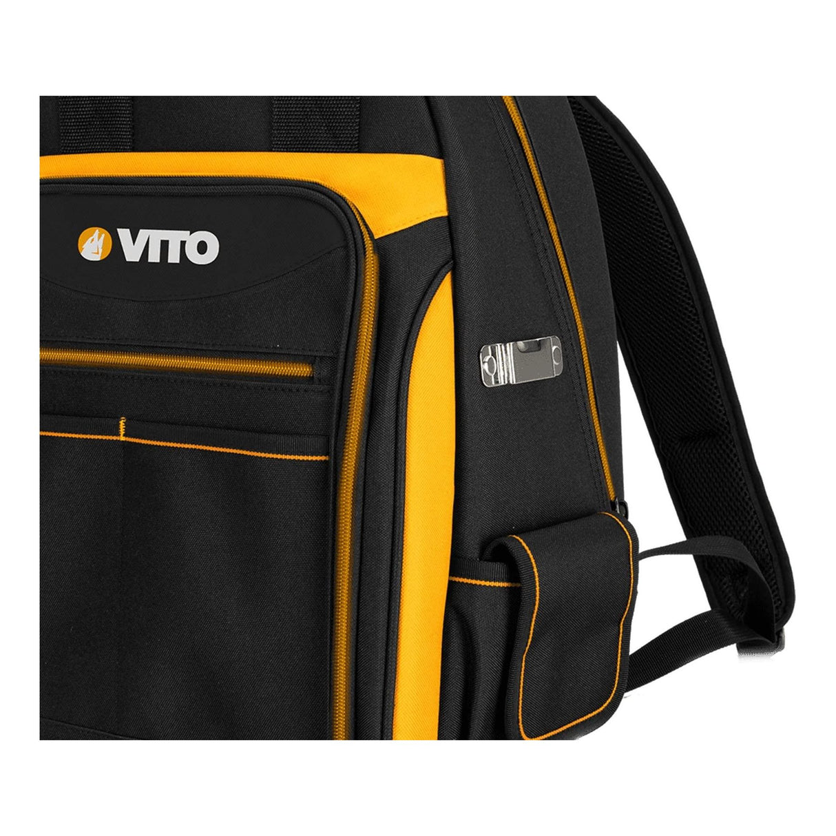 VITO Robuster Werkzeug-Rucksack – 36 Fächer/Taschen, strapazierfähig, hergestellt aus verstärktem Nylon, Werkzeug-Rucksack mit Tragegriff, 1,41 Kg (VIMOPF) - Tools.de TP Profishop GmbH
