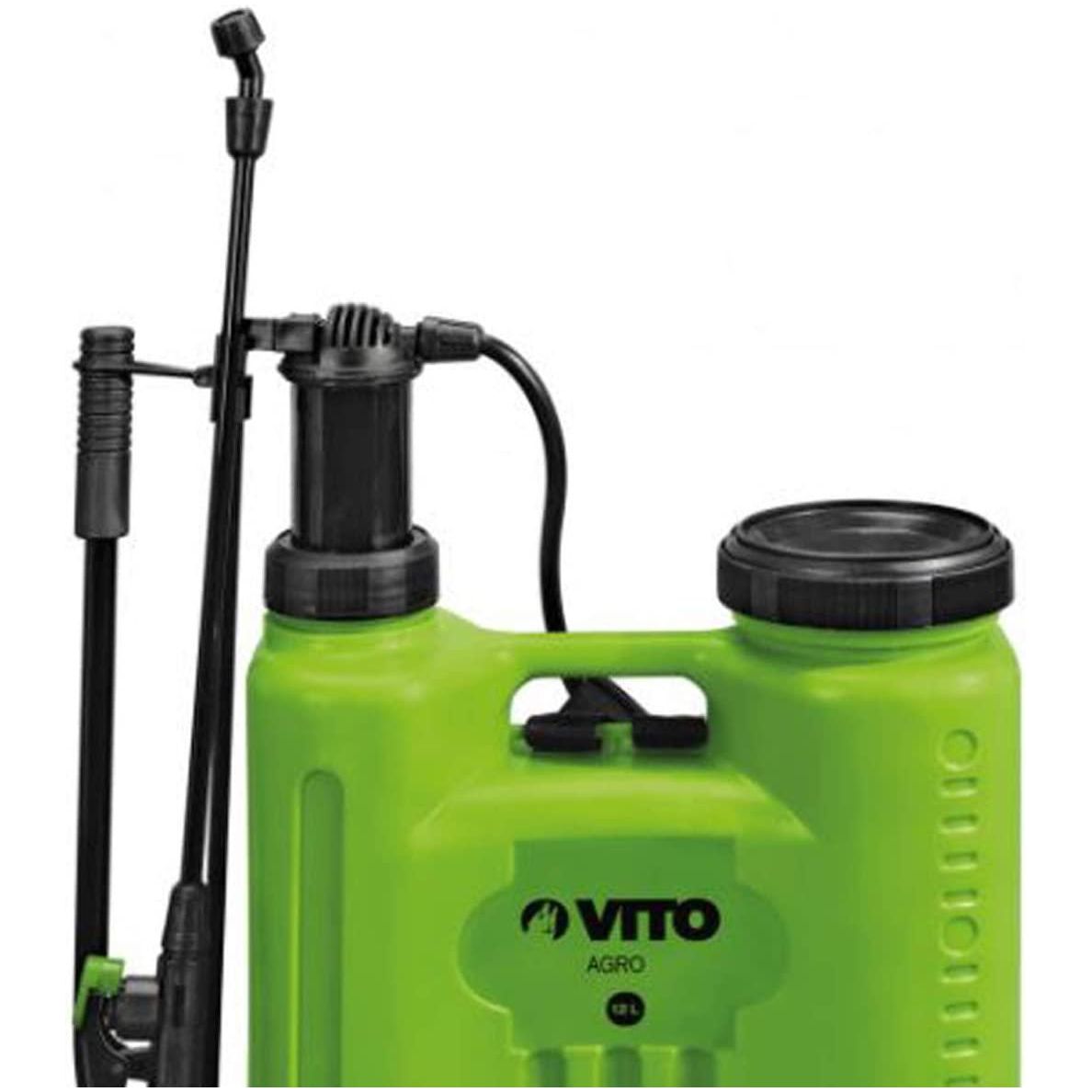 VITO rückentragbarer 12L Drucksprüher mit Jet+Spray Funktion für Sprüharbeiten im Haus & Garten, Betriebsdruck 2,95 bar 2 Funktionen Jet und Spray -Sprühgerät für Garten, Industrie und Forst - Tools.de TP Profishop GmbH