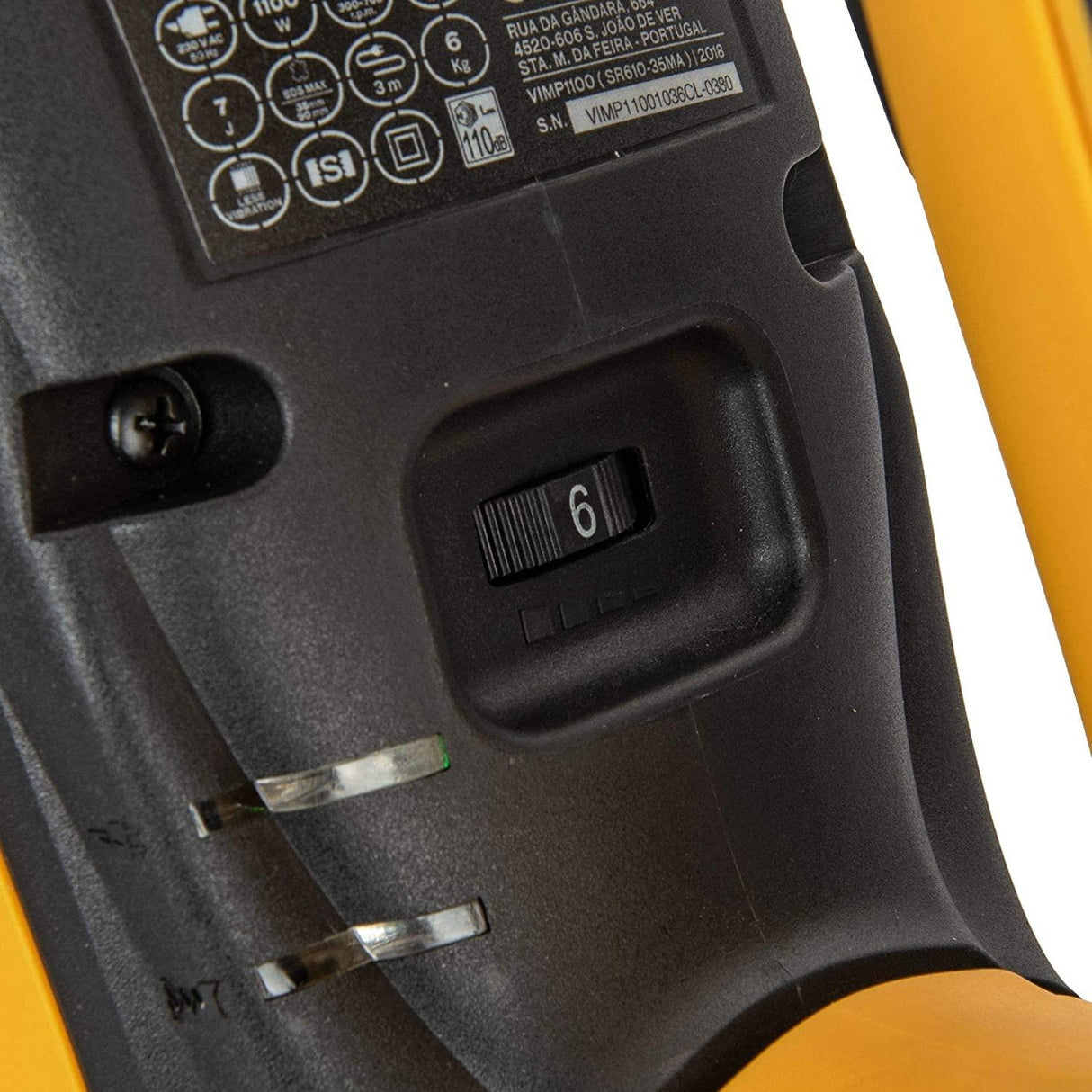 VITO SDS-Max Bohrhammer, 1100W 1-7Joule Abbruchhammer VIMP1100, 1950-4680ipm 300-760U/Min, Anti-Vibration, Einstellung der Meißelposition; Sicherheits-Kupplungsvorrichtung, 28mm Bohrleistung in Beton - Tools.de TP Profishop GmbH