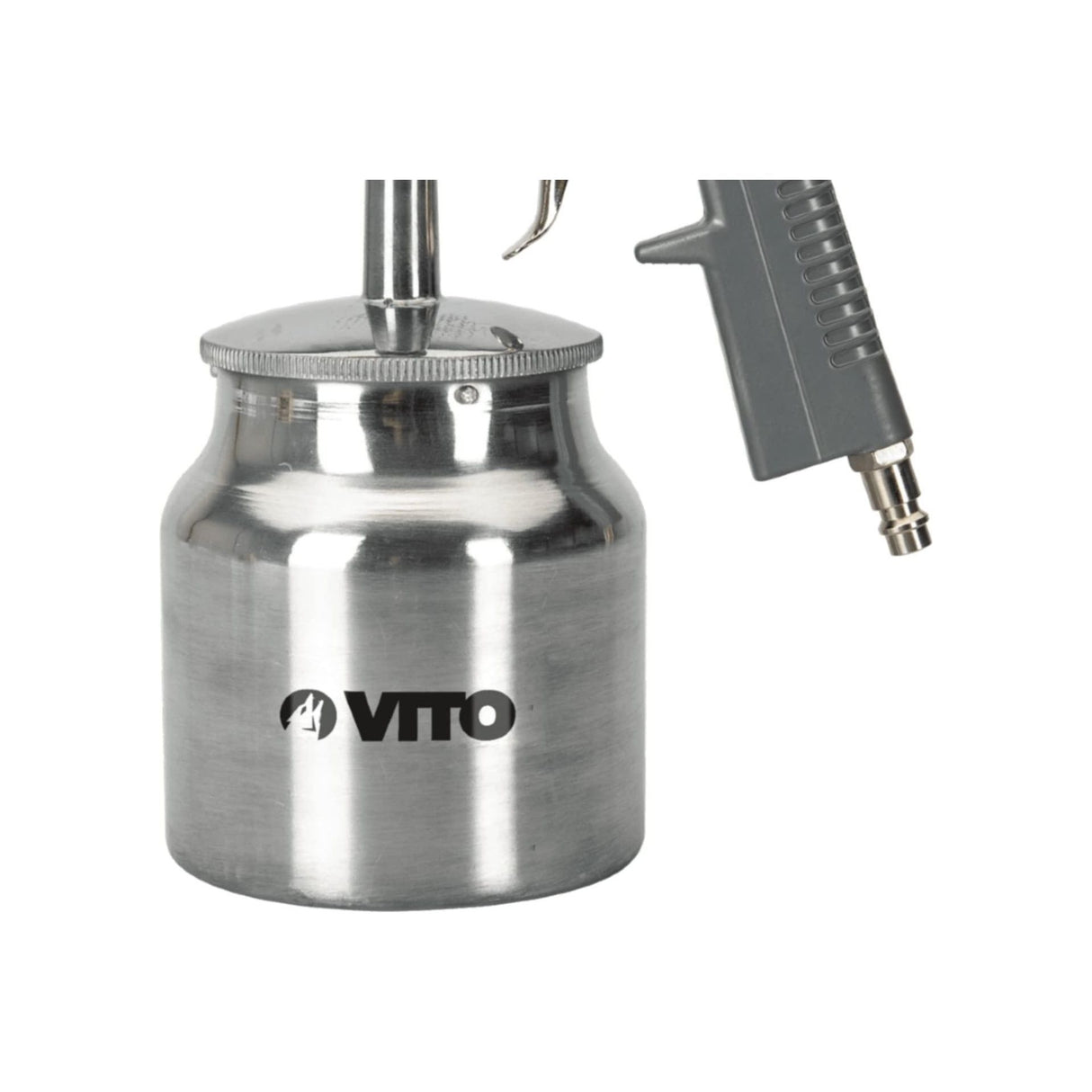 VITO Sprühpistole mit Saugvorschub, Farbspritzpistole, Lackierpistole mit Saugbecher (VIPPT), Tankkapazität 1L, Maximaler Druck 3-5 bar, Anschluss 1/4-6 mm und mit Schneller Klingenwechsel-Funktion - Tools.de TP Profishop GmbH