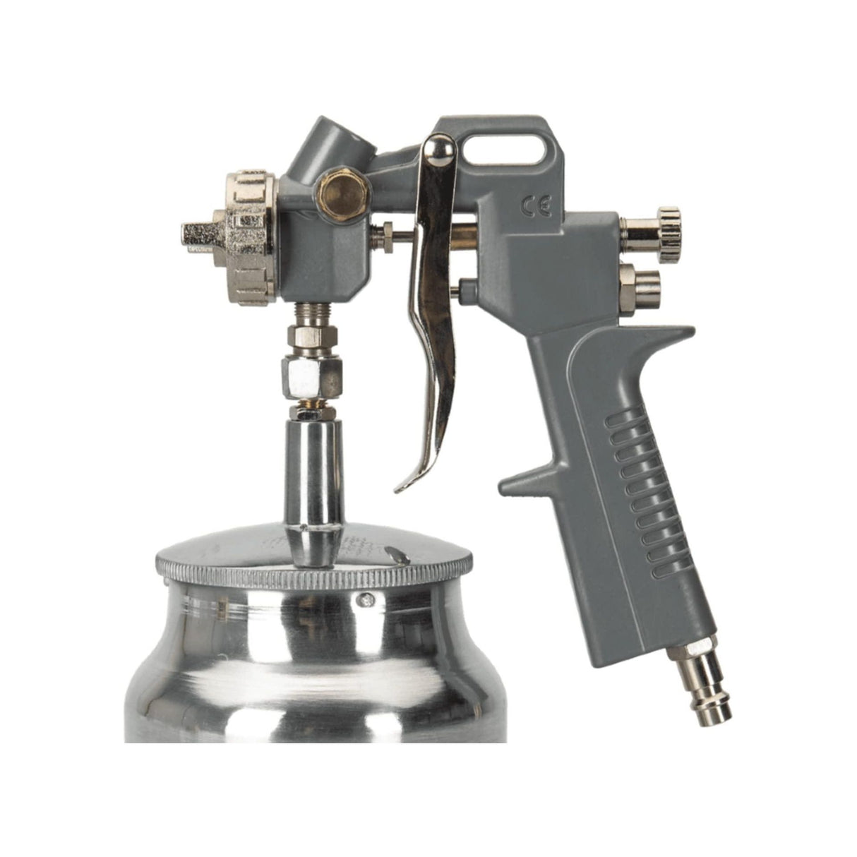 VITO Sprühpistole mit Saugvorschub, Farbspritzpistole, Lackierpistole mit Saugbecher (VIPPT), Tankkapazität 1L, Maximaler Druck 3-5 bar, Anschluss 1/4-6 mm und mit Schneller Klingenwechsel-Funktion - Tools.de TP Profishop GmbH